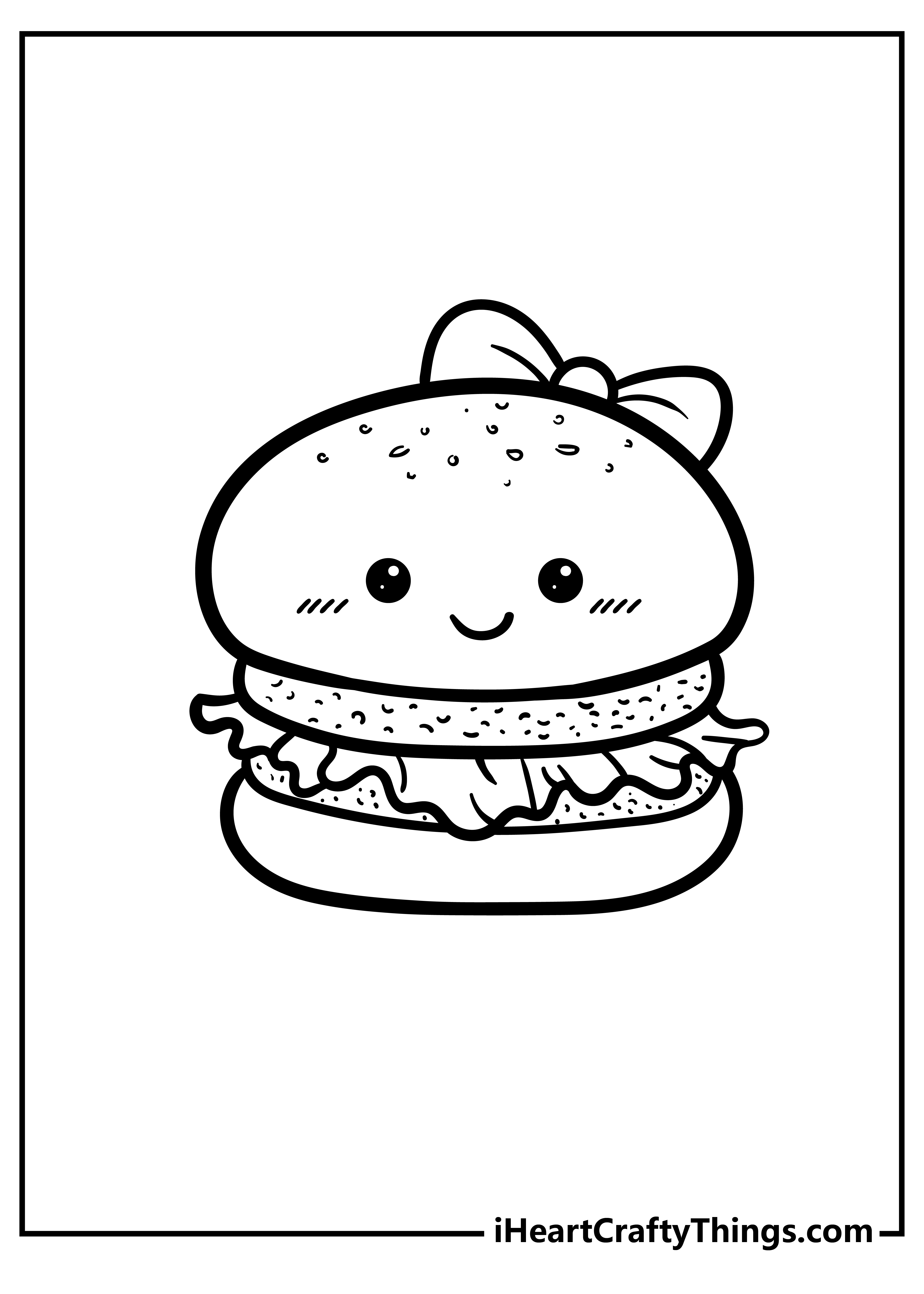 Cute Food Coloring Pages free pdf download