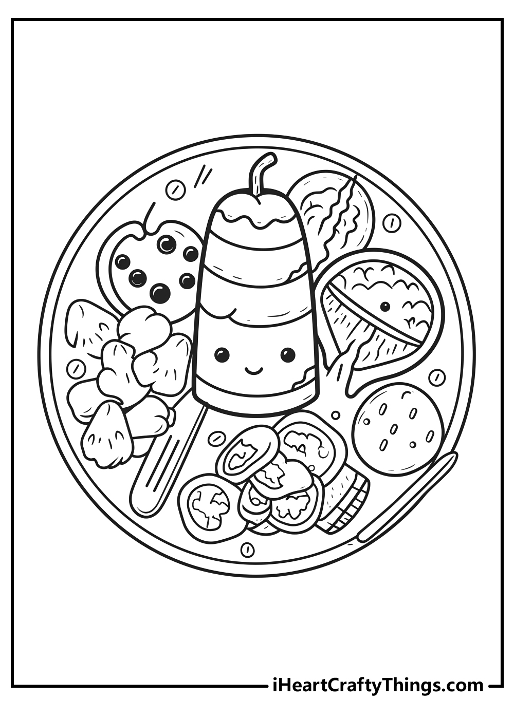 cute food coloring sheet free download