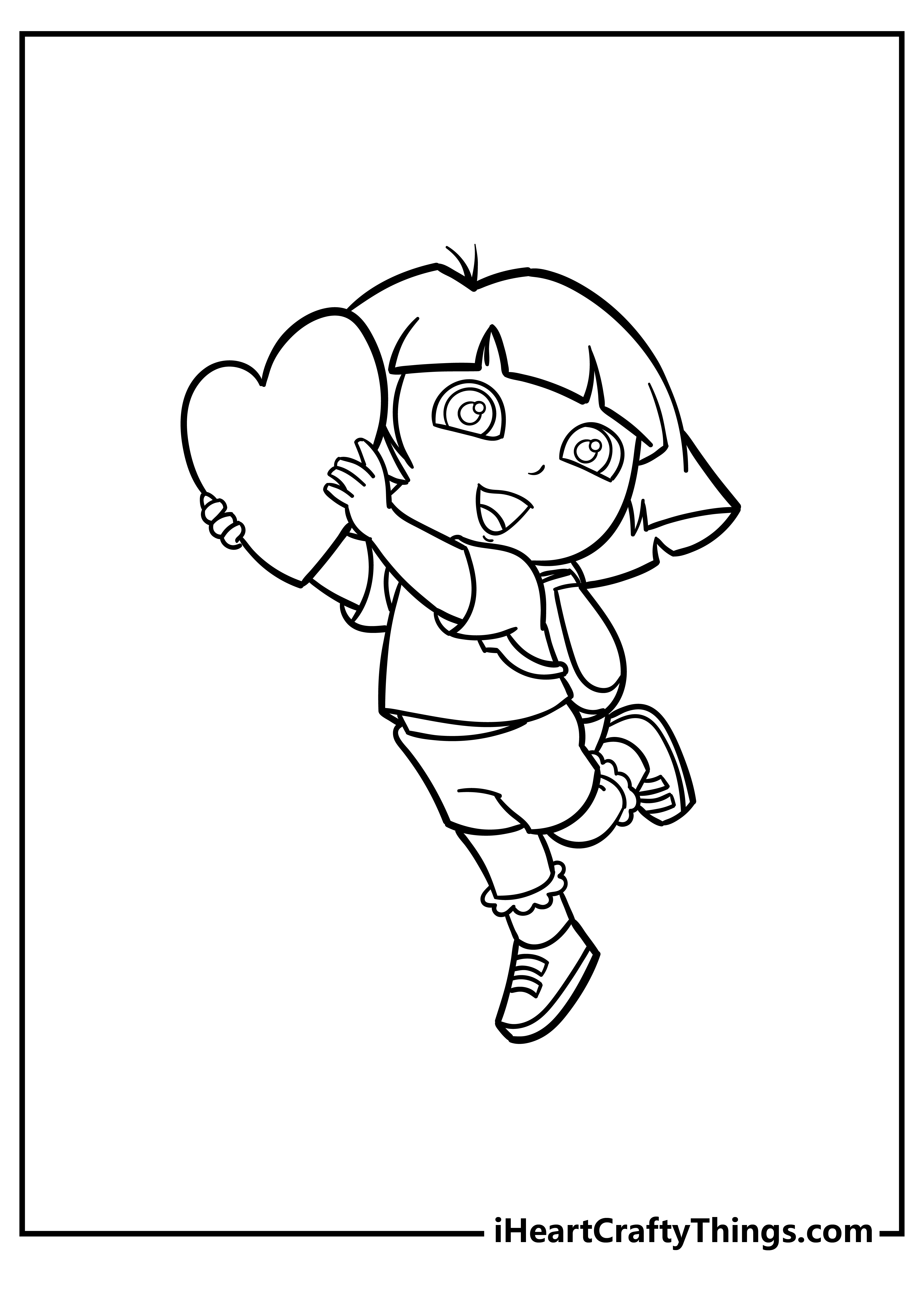 Dora Coloring Book for kids free printable