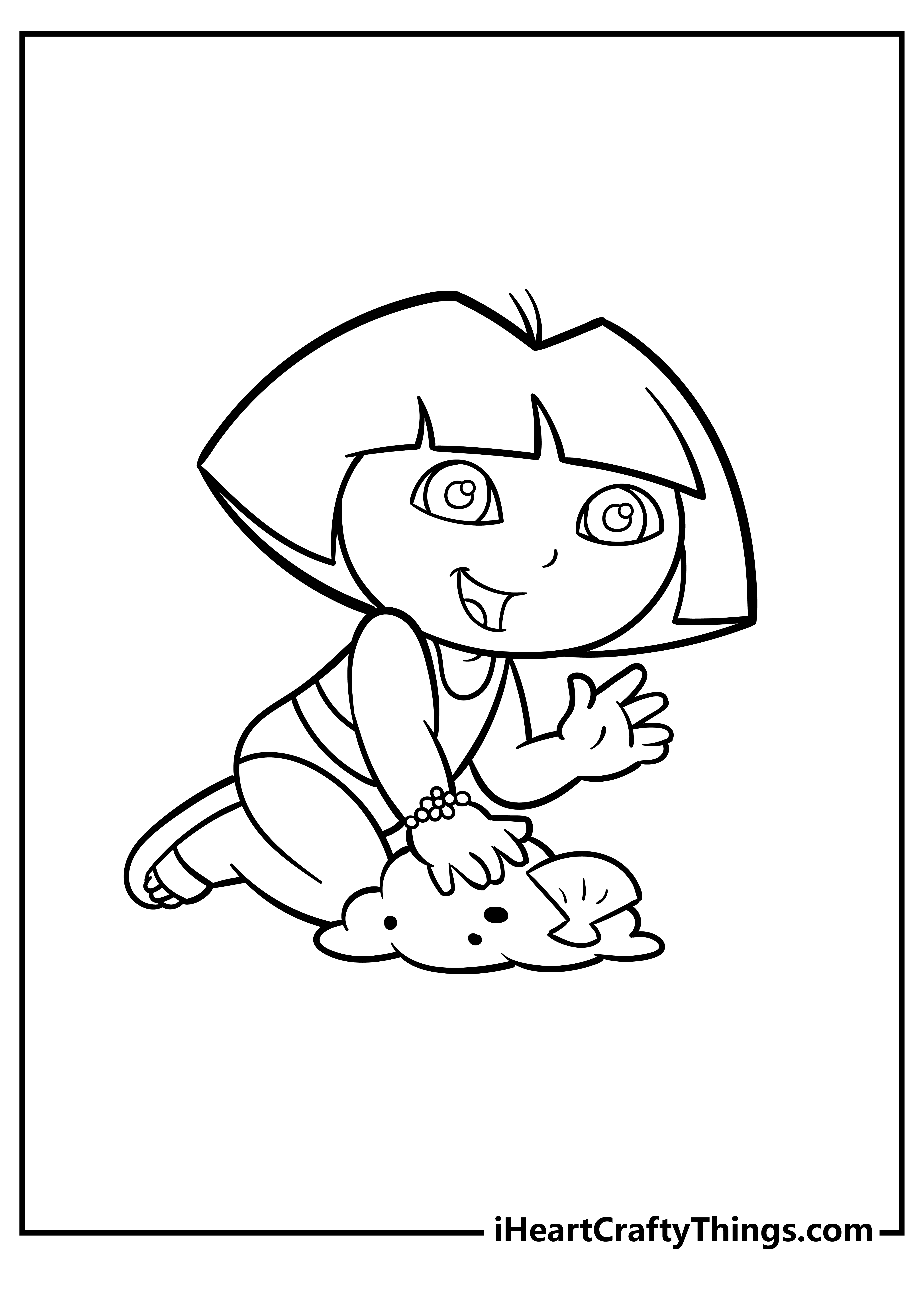 dora map coloring page