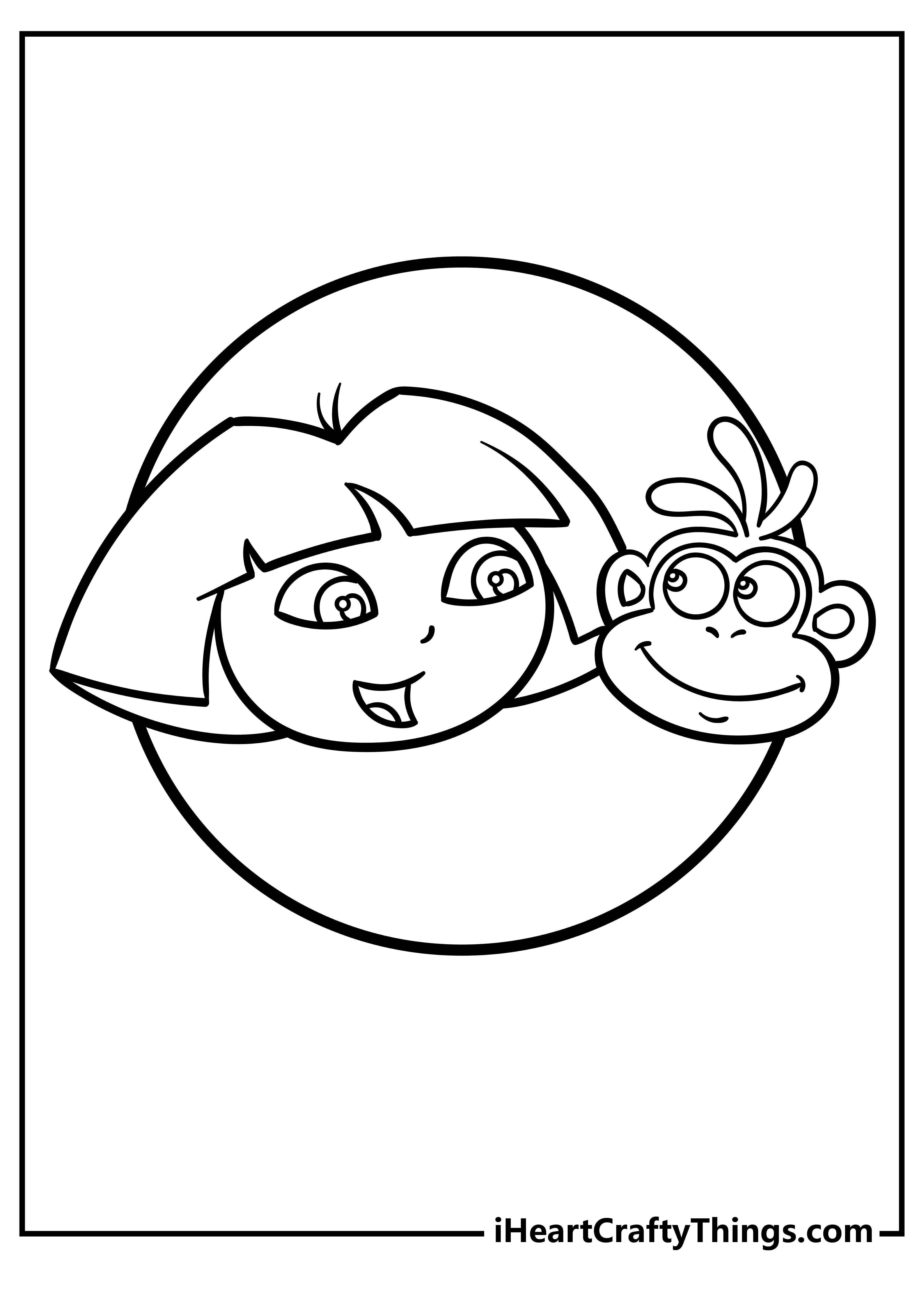 coloring book pages dora