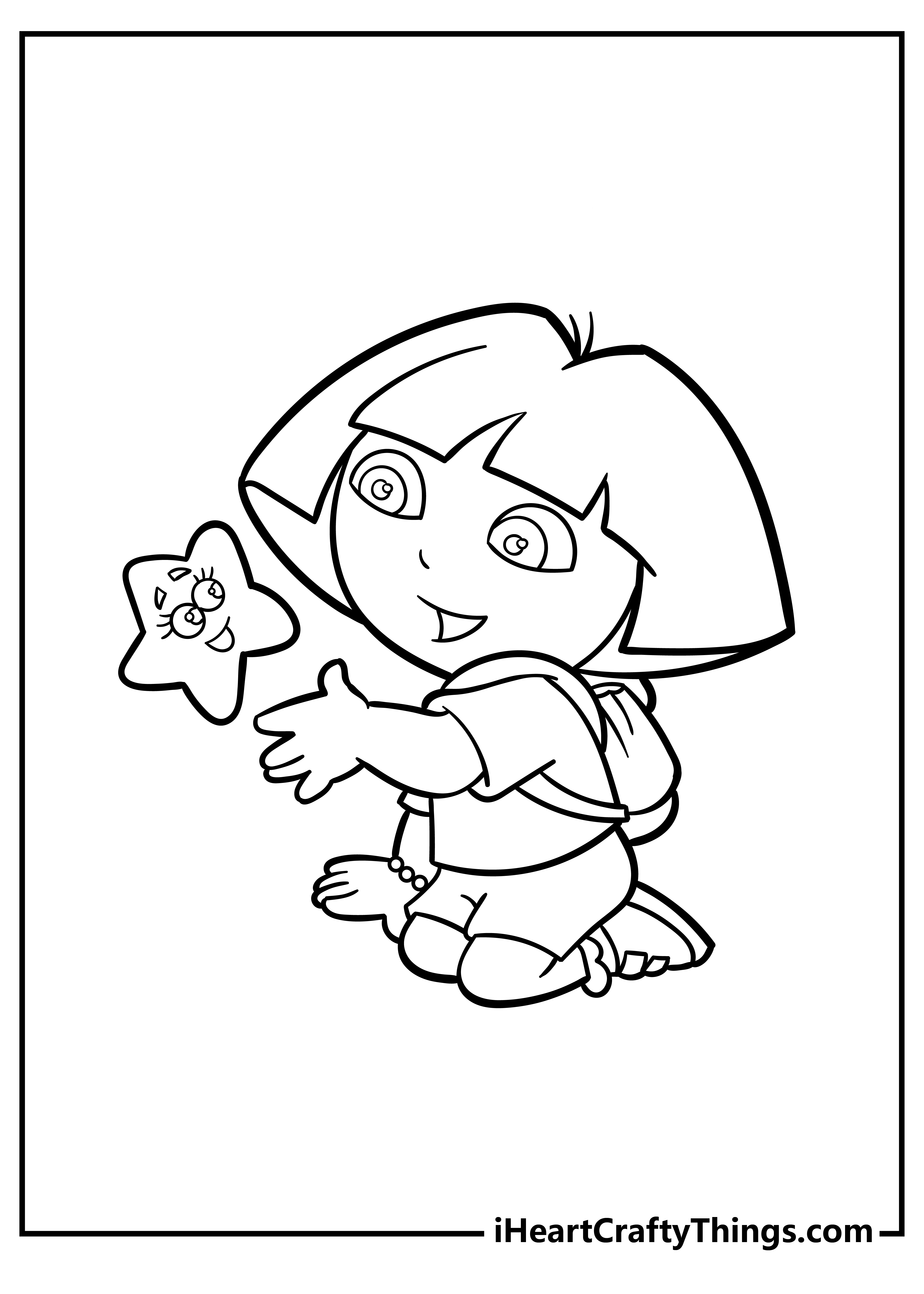 Dora And The Pirate Character Writing Coloring Pages Outline Sketch Drawing  Vector Knowledge Drawing Knowledge Outline Knowledge Sketch PNG and  Vector with Transparent Background for Free Download