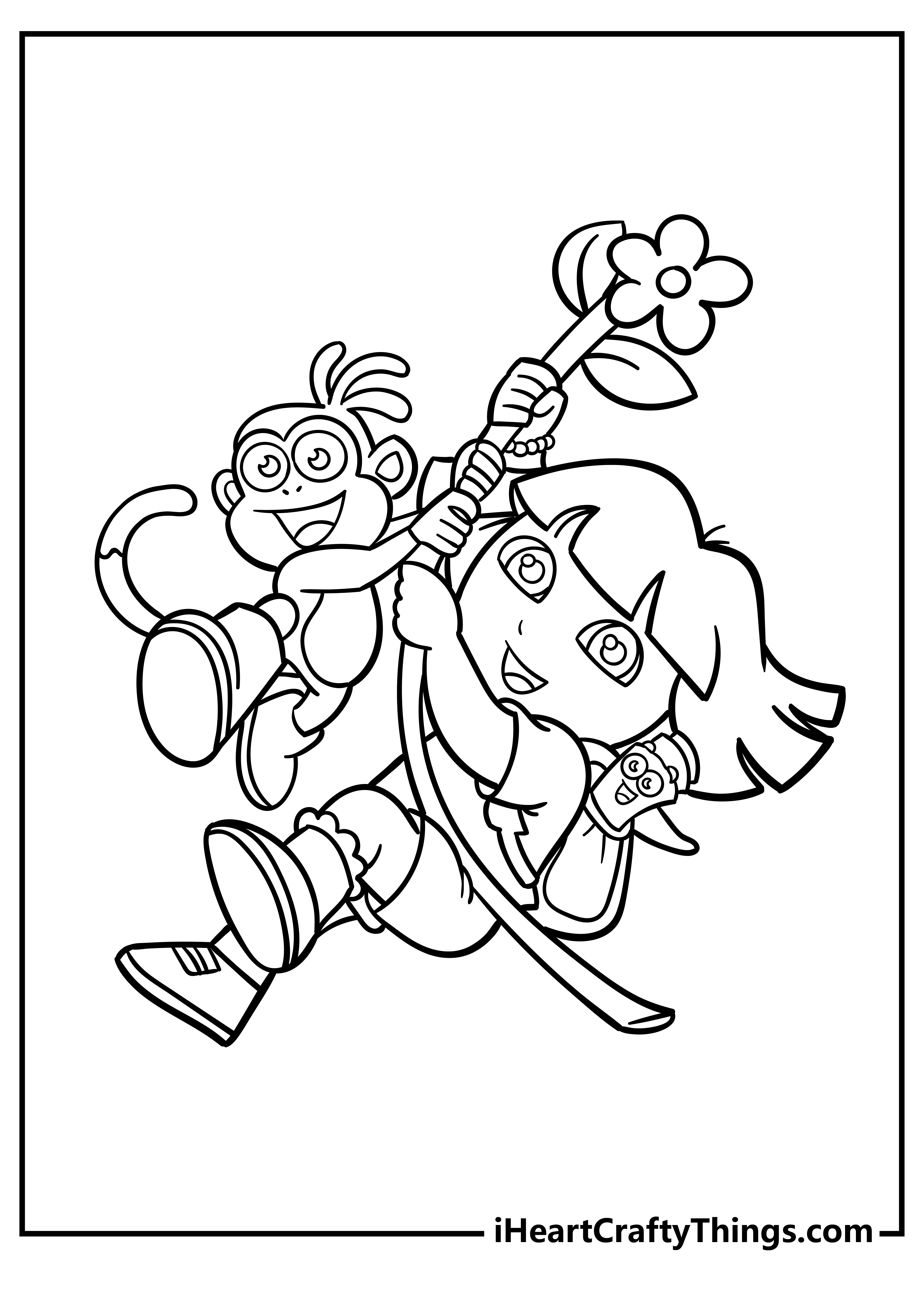 Dora Coloring Pages for preschoolers free printable
