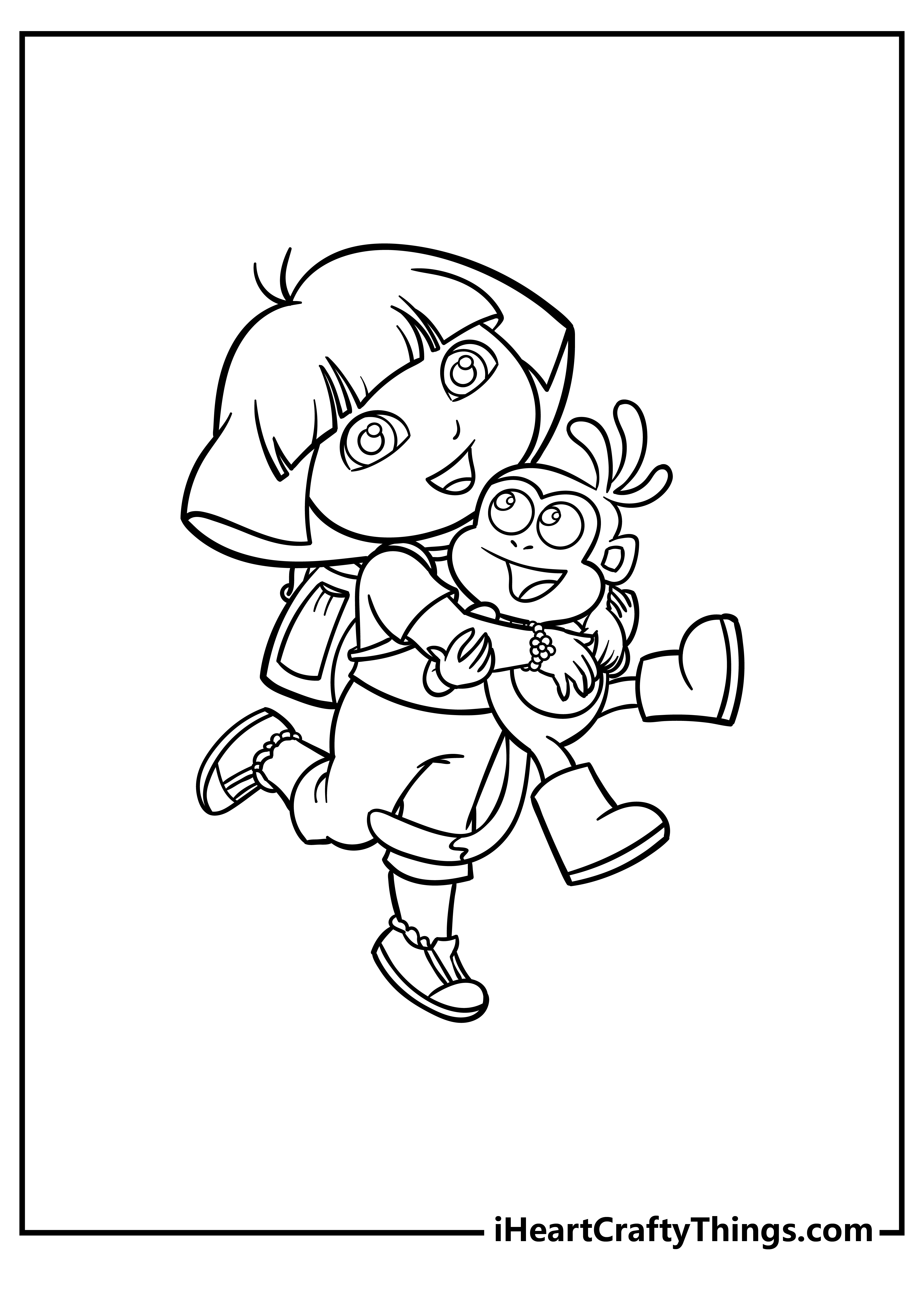 Dora Coloring Pages for preschoolers free printable