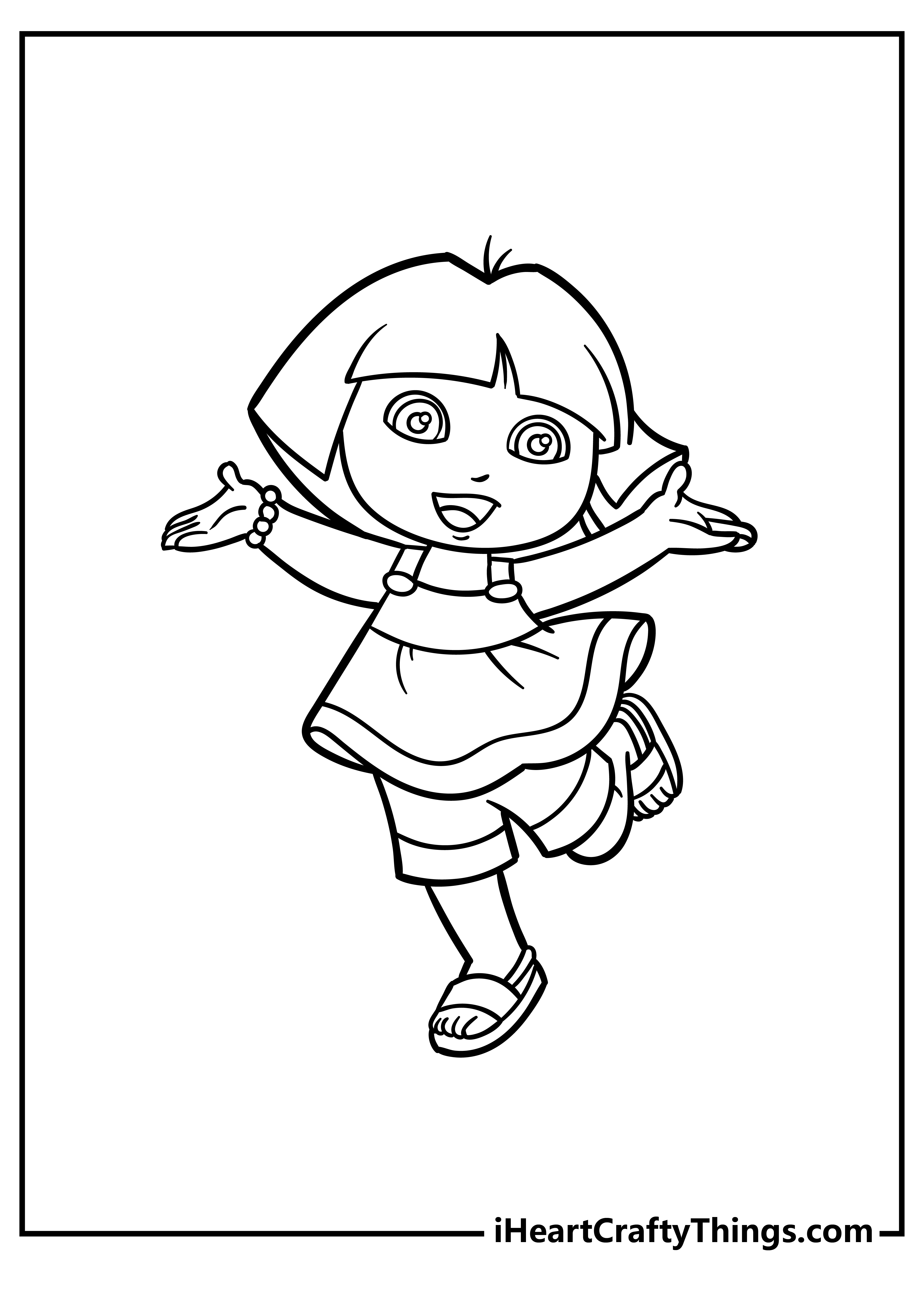 Coloring Book Pages Of Dora