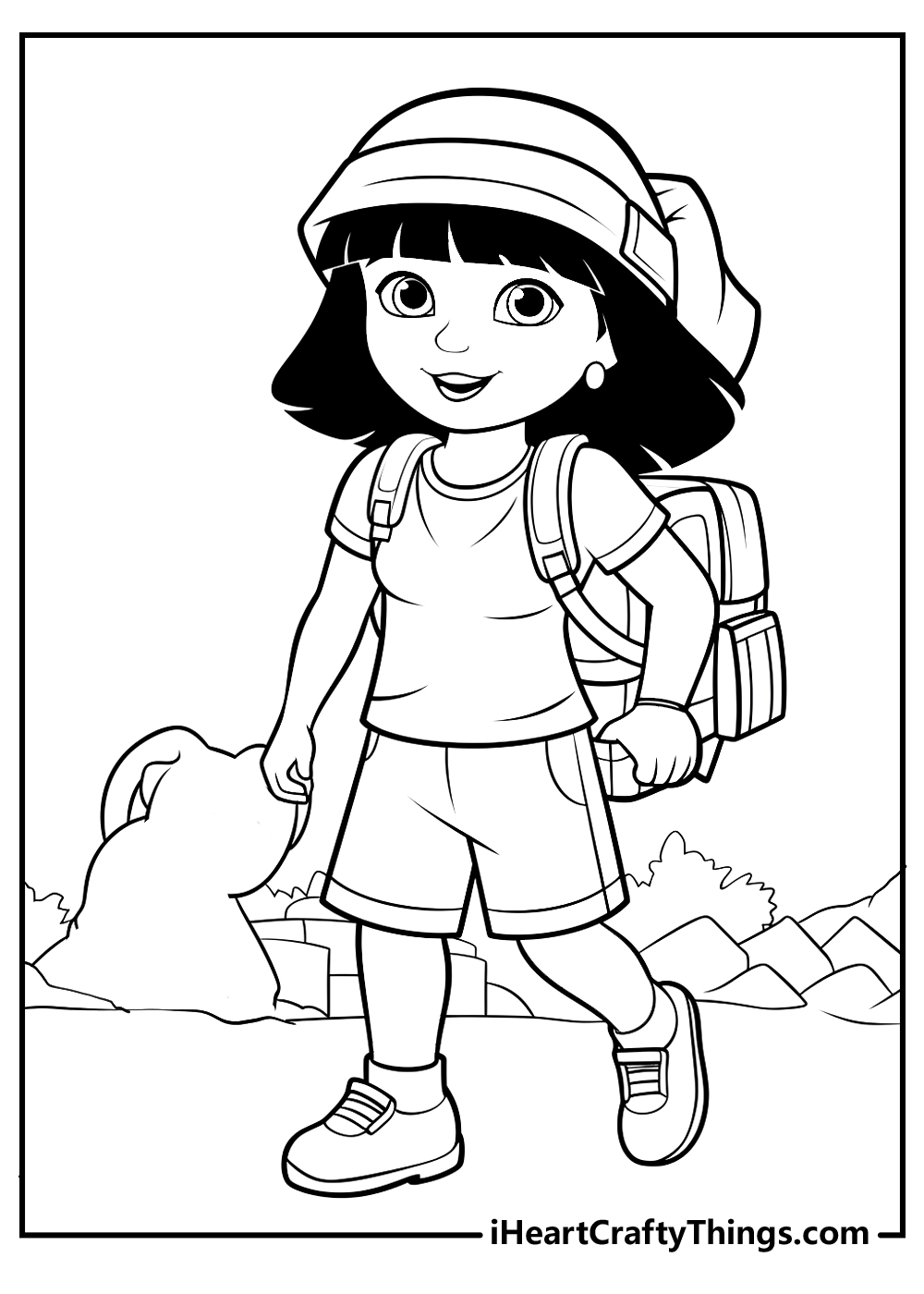 Dora Copy to colour the Explorer Copy Colouring | Colouring books Drawing  pads& Books