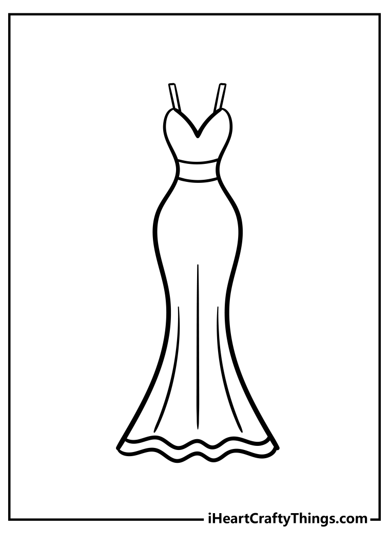 30 Dress Coloring Pages (Free To Download Printables)