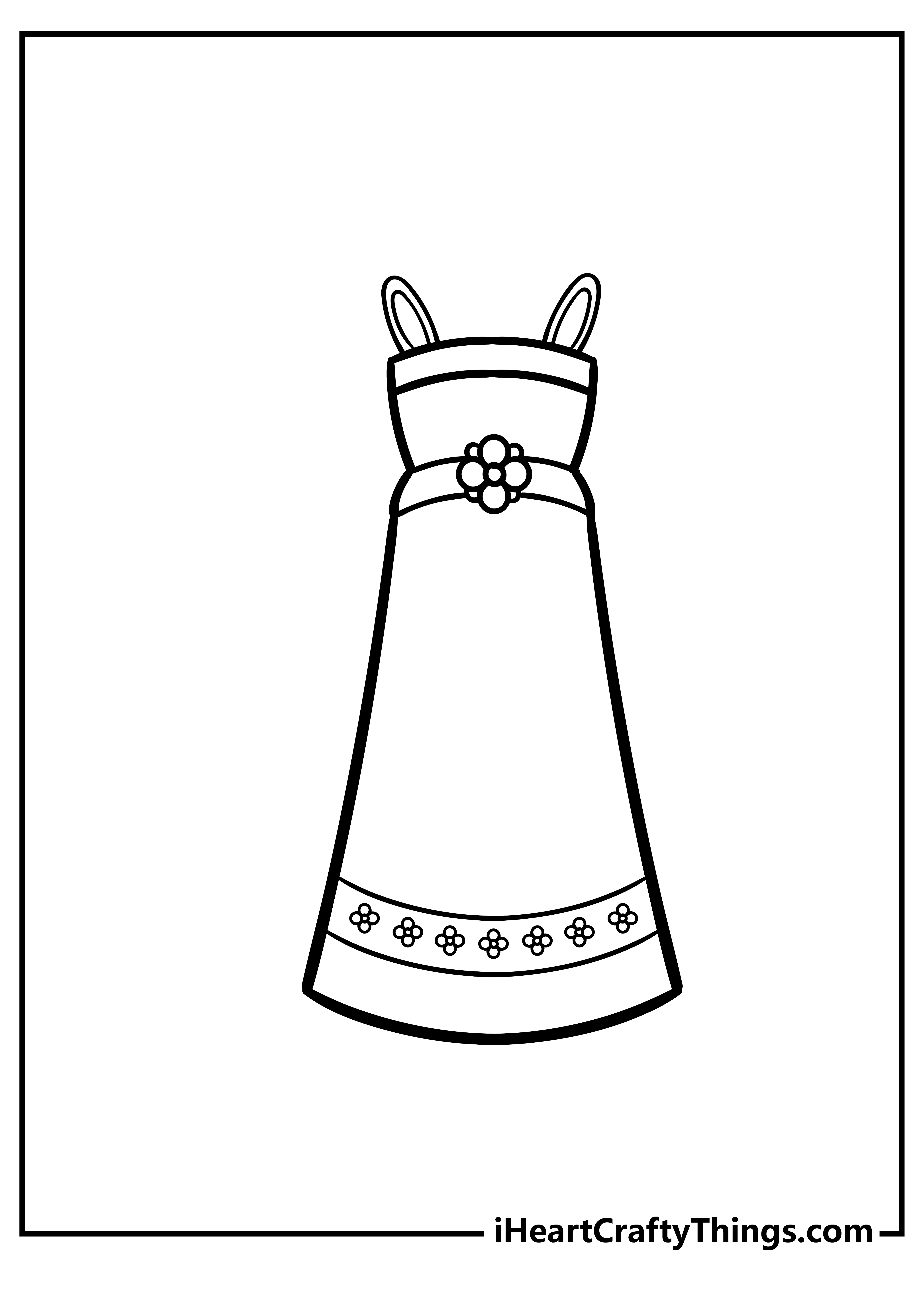 dress templates coloring pages