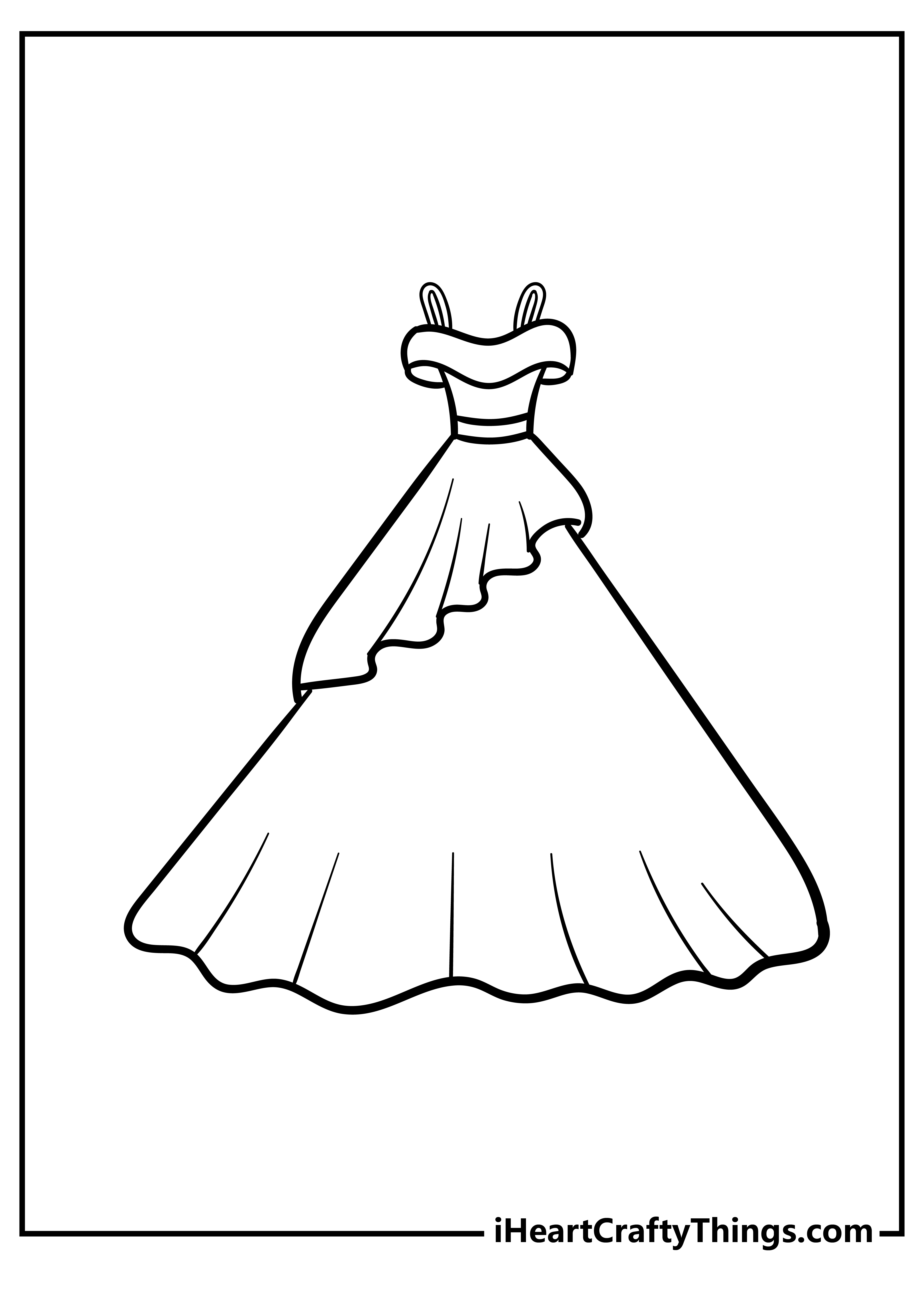 printable dress coloring pages updated 2022