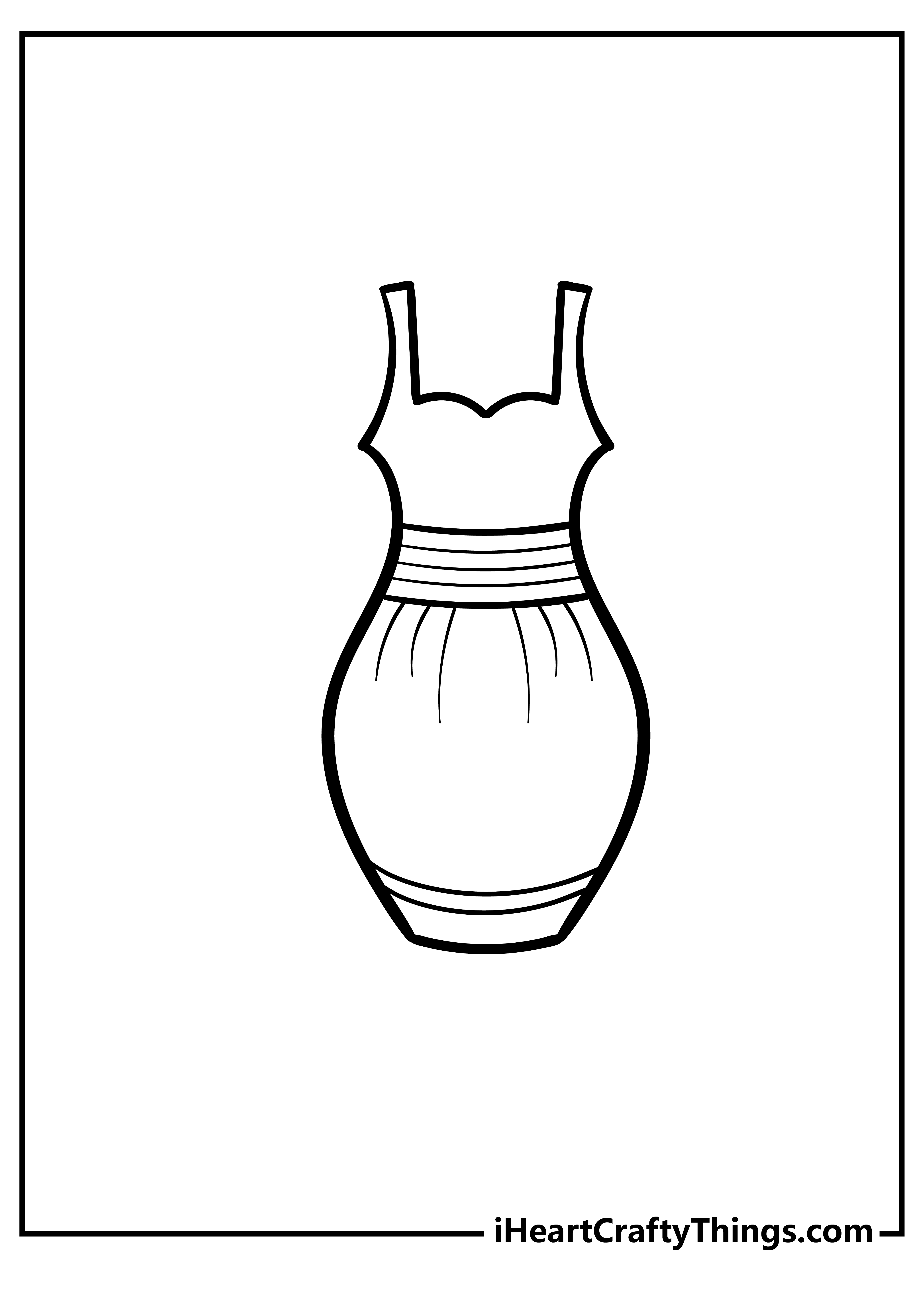 Dress Coloring Sheet for children free download