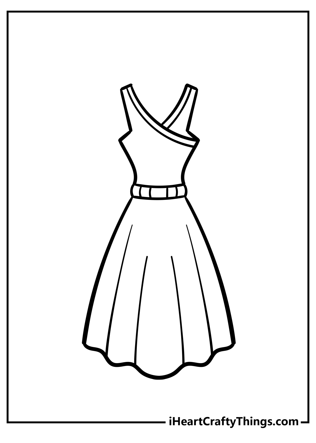 30 Dress Coloring Pages (Free To Download Printables)