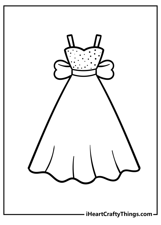30 Dress Coloring Pages (Free To Download Printables)