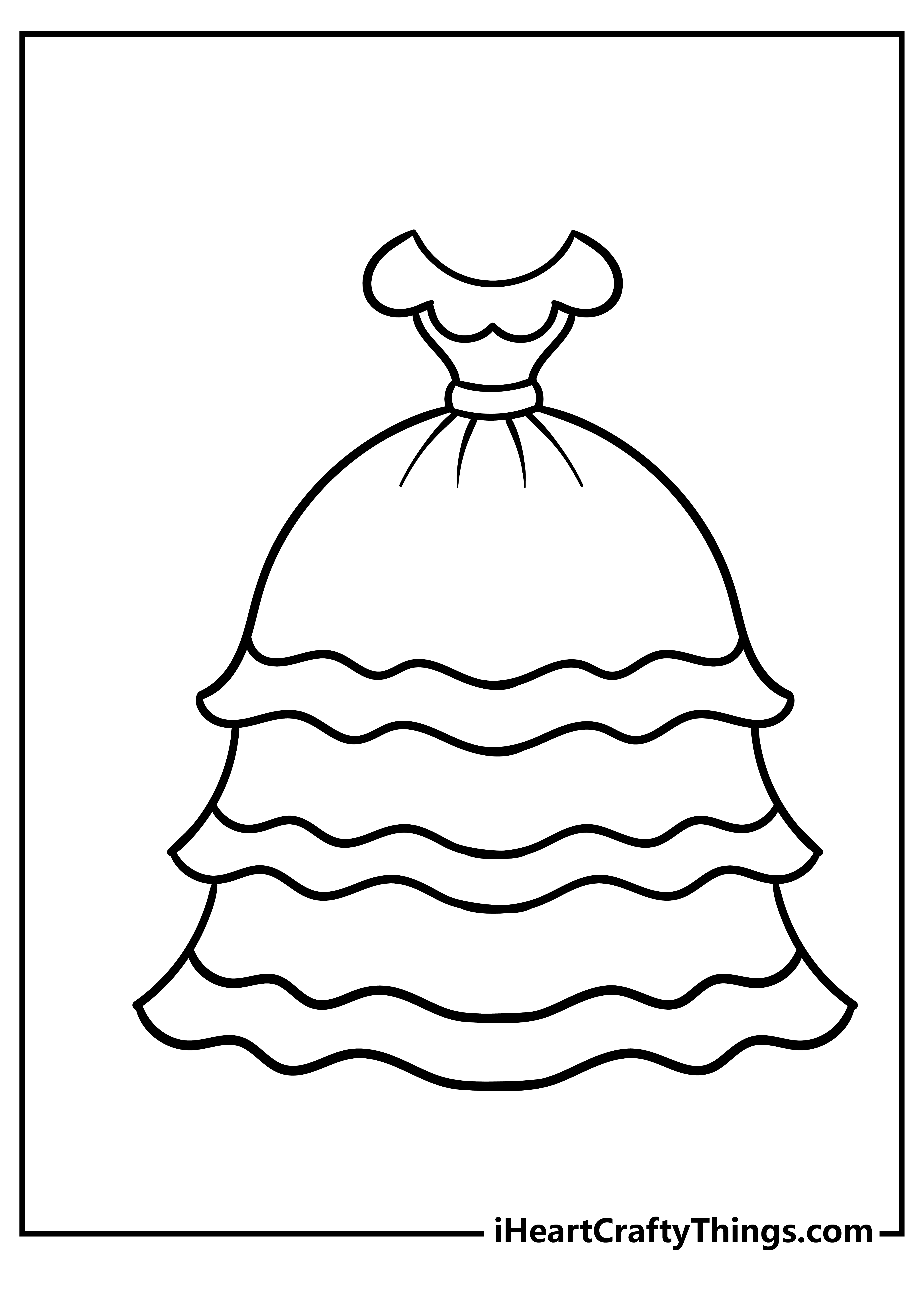 Dress Coloring Pages free pdf download