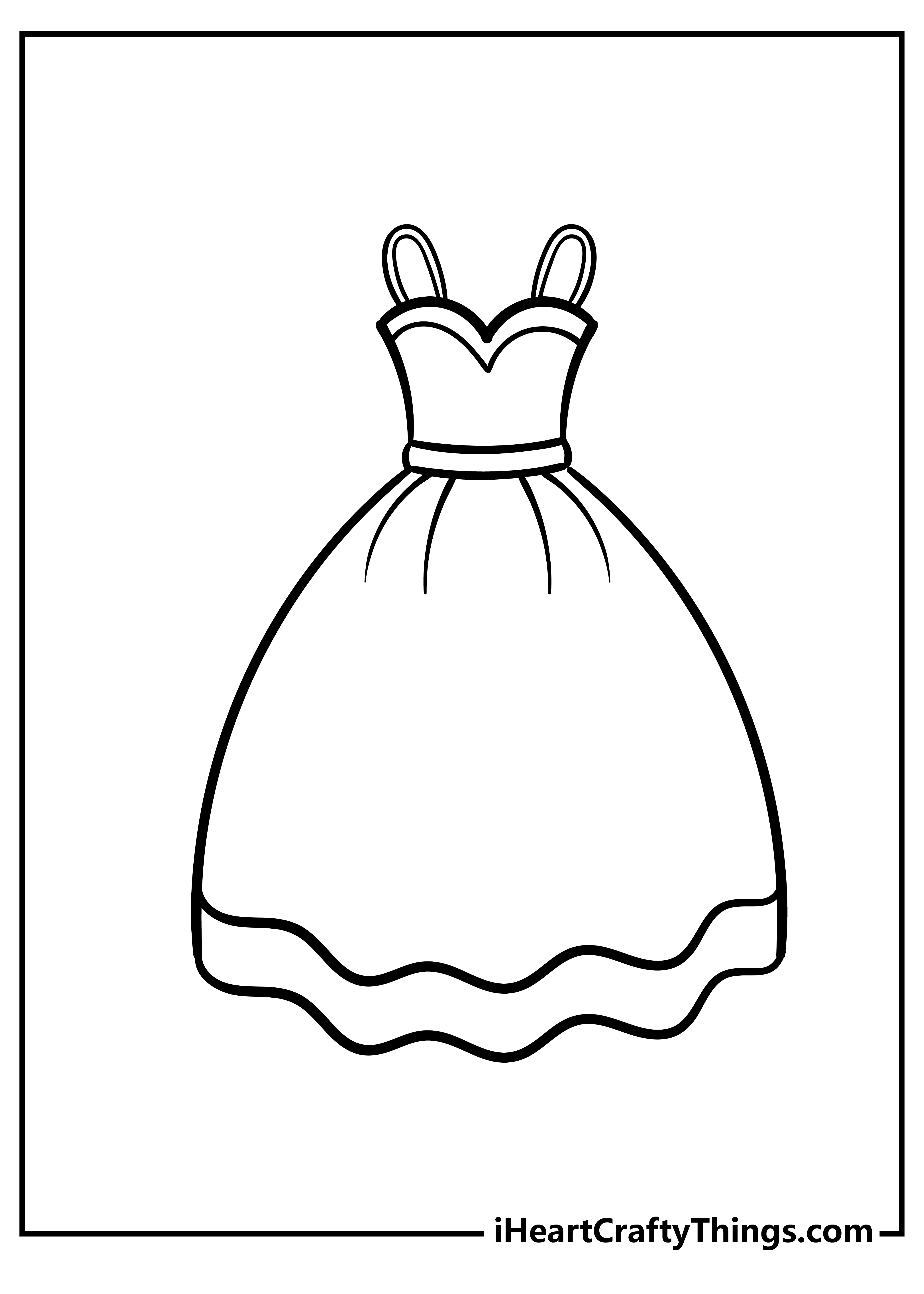 Dress Coloring Book free printable