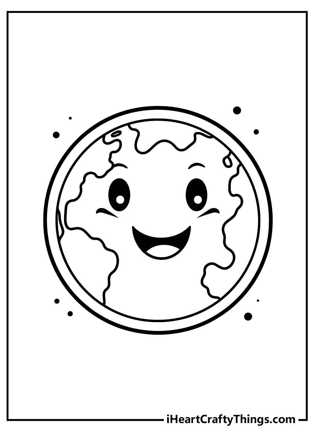 earth coloring sheet for kids