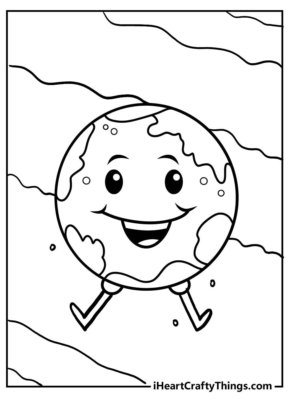 black-and-white earth coloring pages