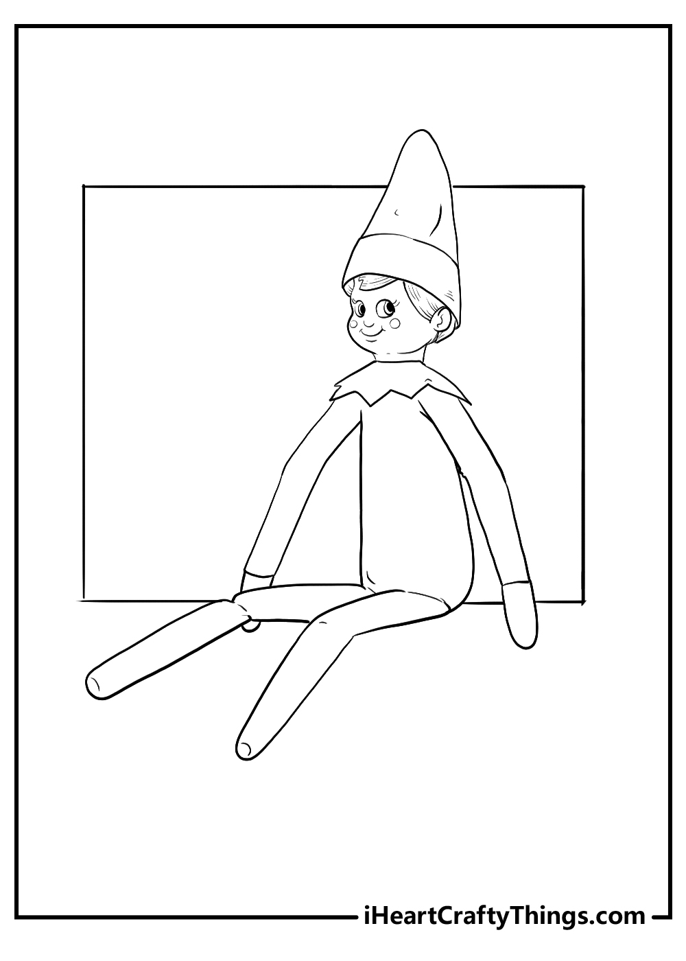 elf on the shelf coloring printable