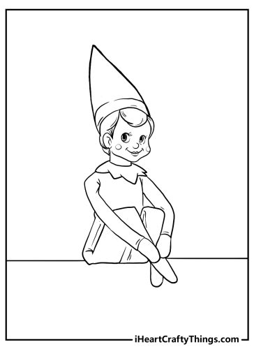 Elf On The Shelf Coloring Pages (Free Printables)