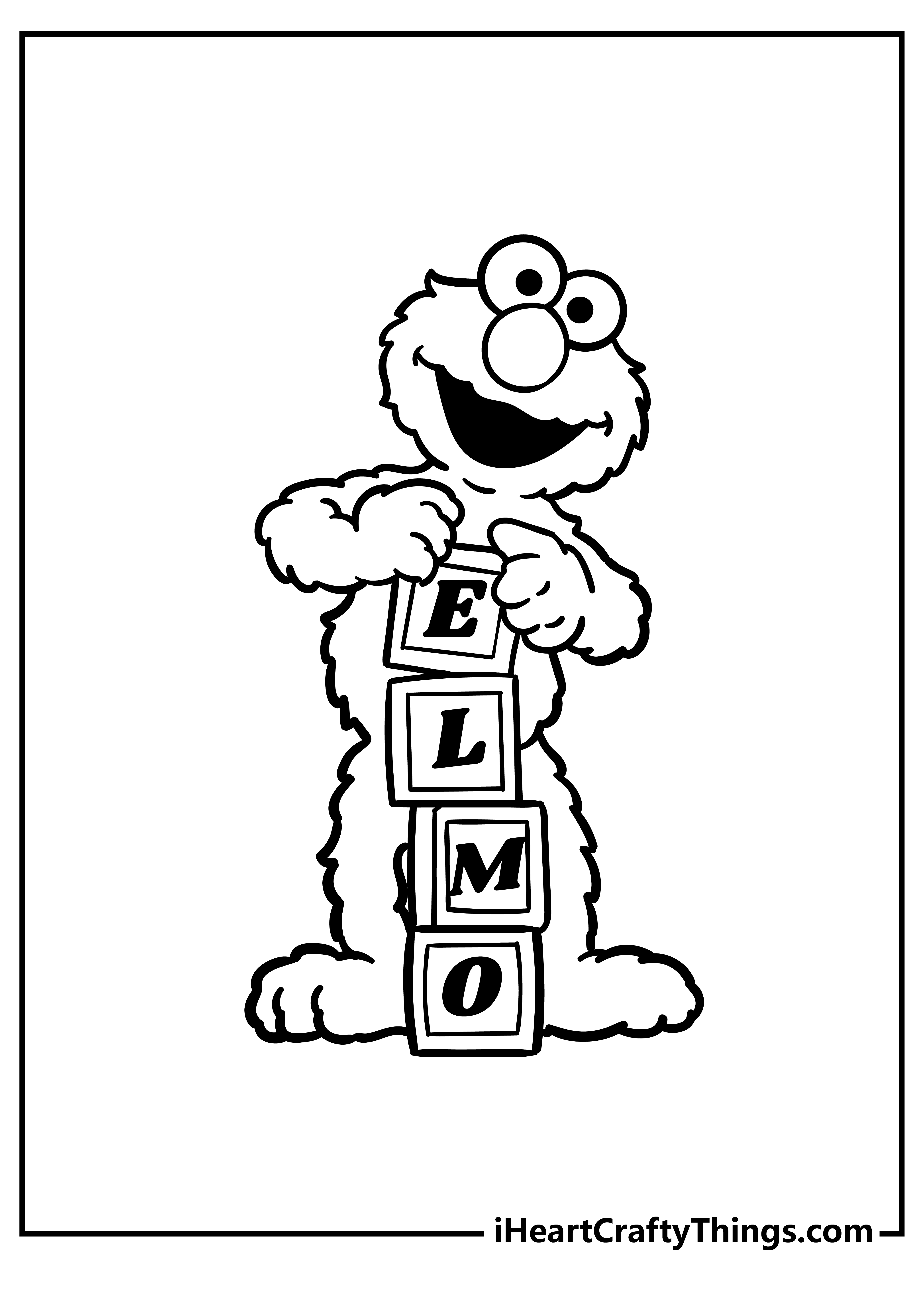 elmo coloring book pages