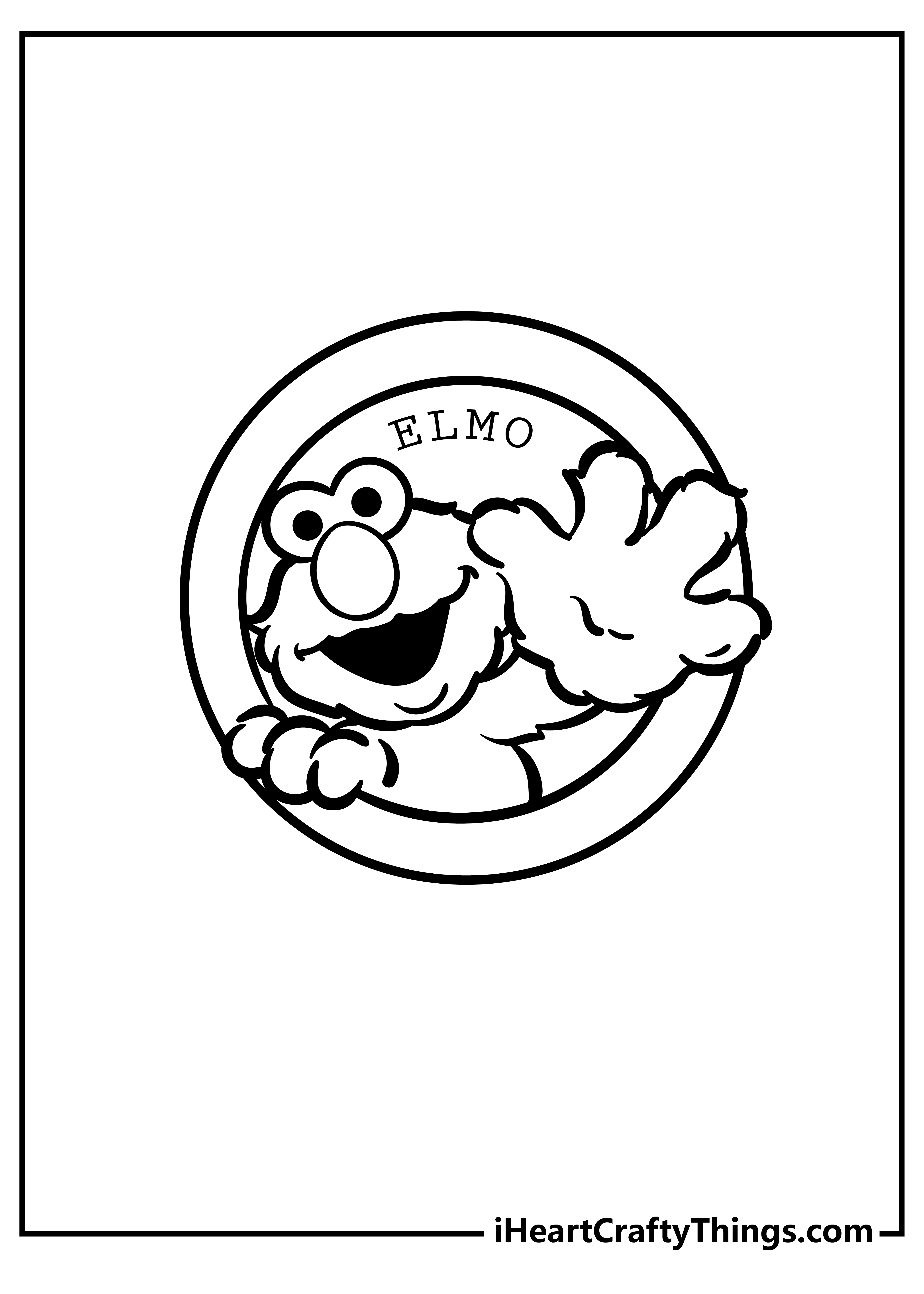 Elmo Coloring Book for kids free printable