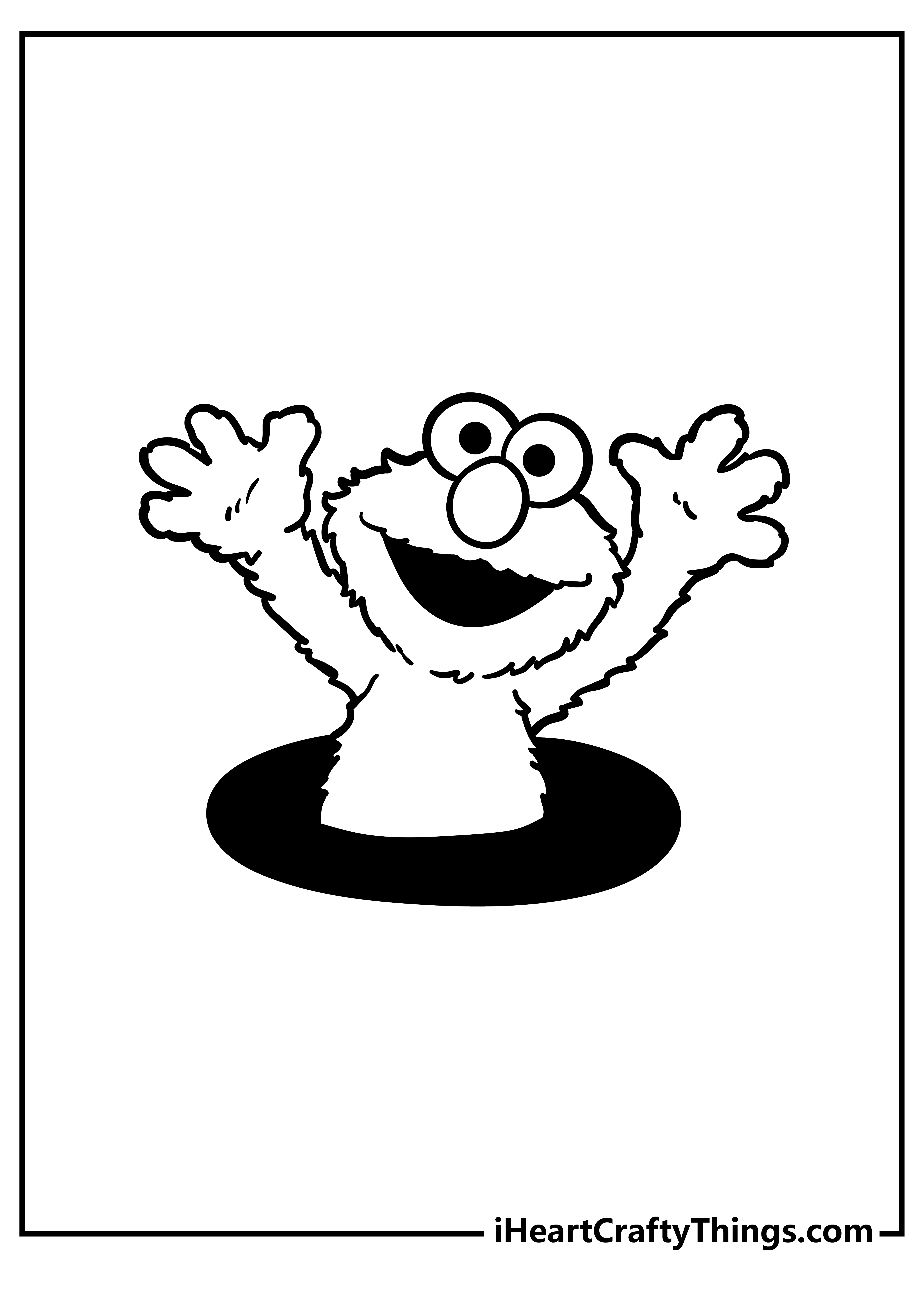Elmo Coloring Original Sheet for children free download