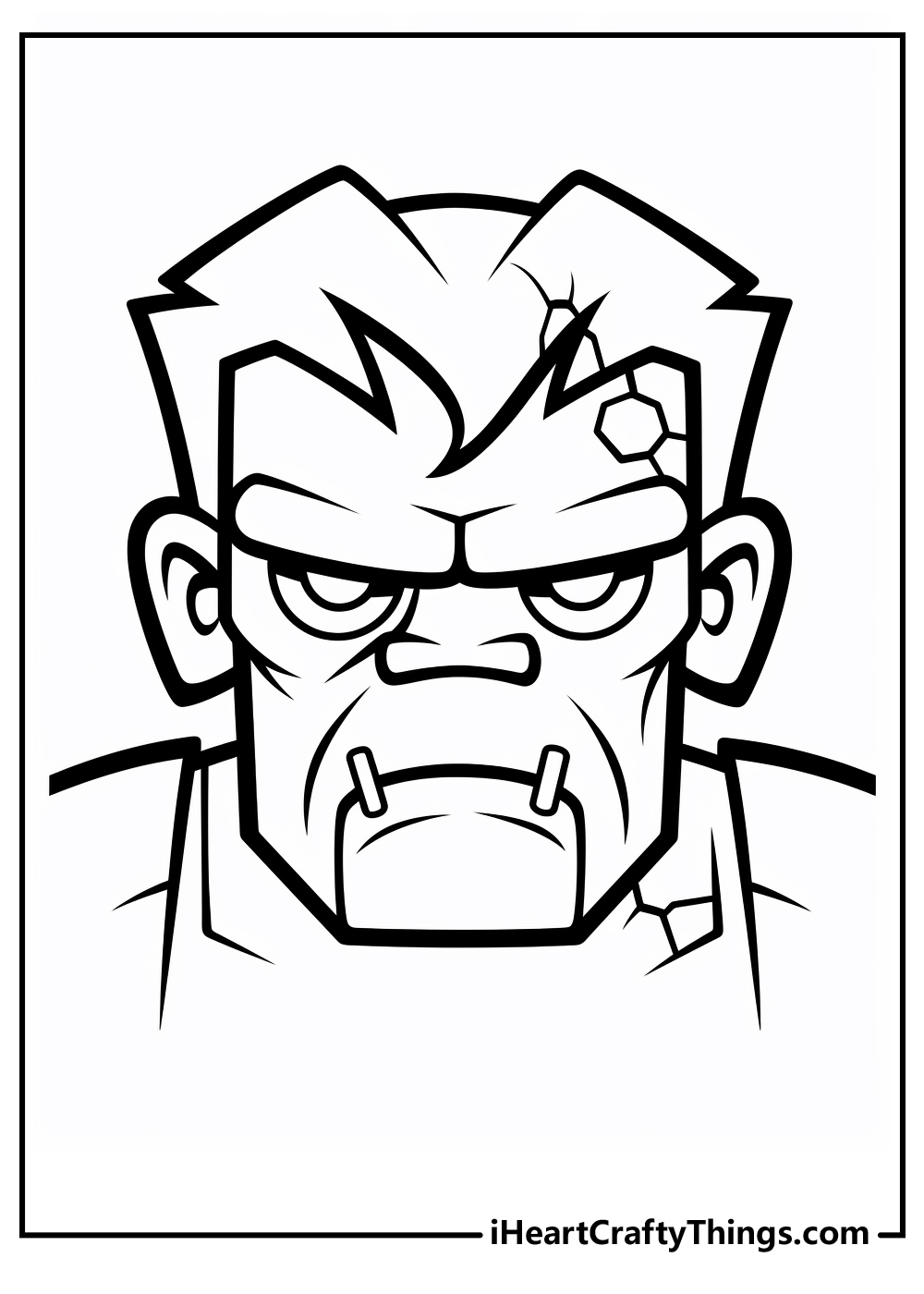 serious frankenstein coloring pages for adults