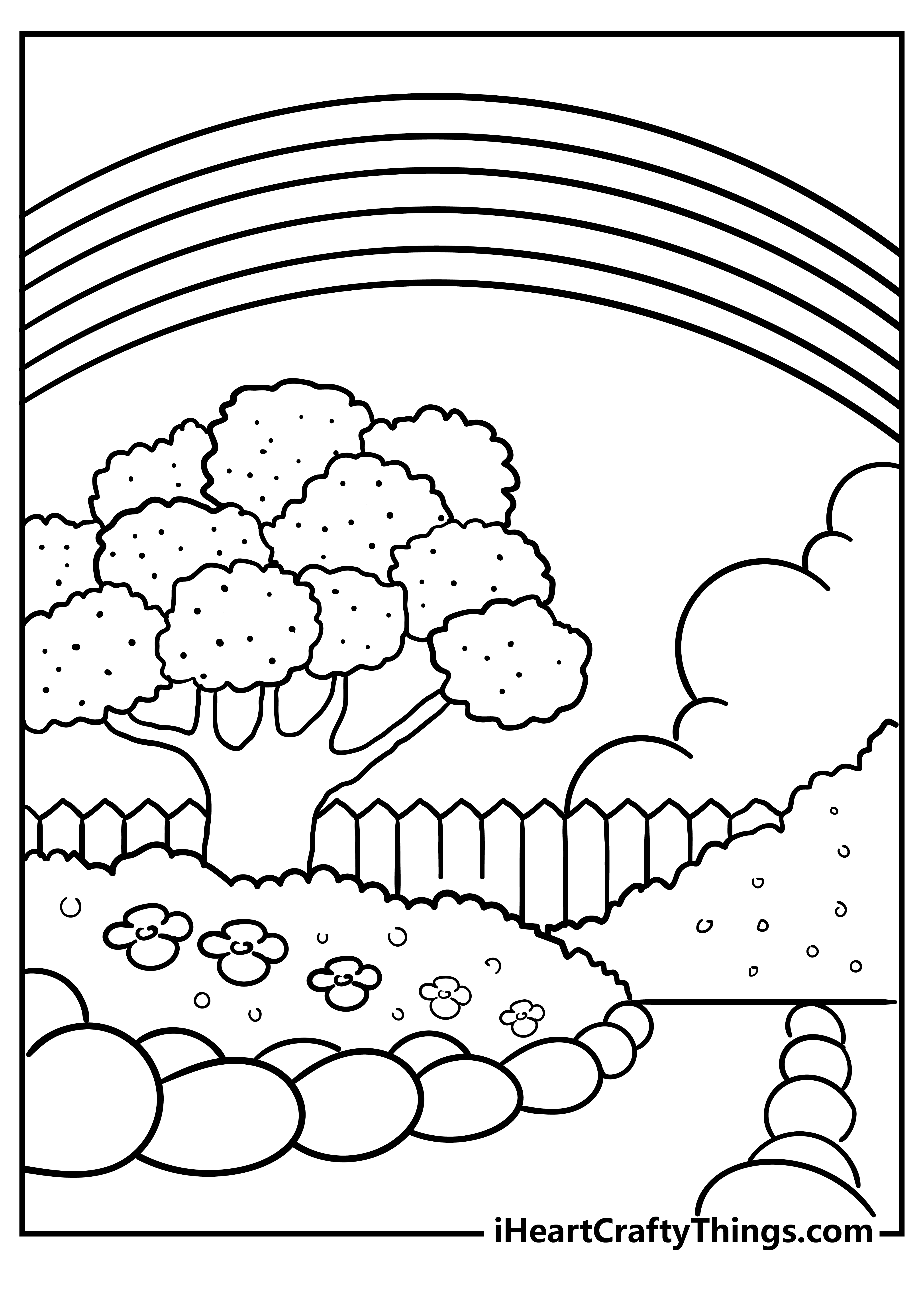 Garden Coloring Book free printable