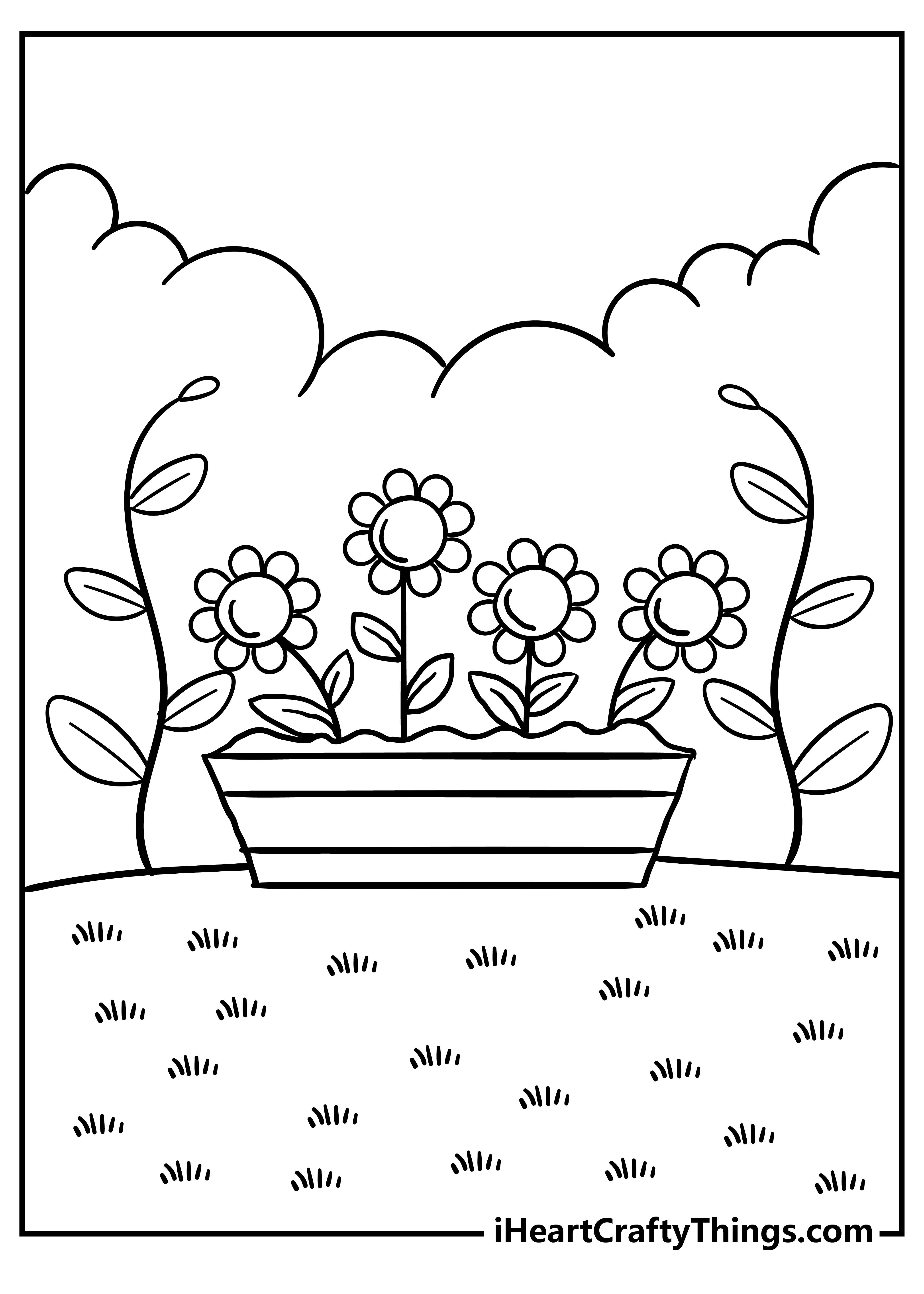 Garden Coloring Book for kids free printable