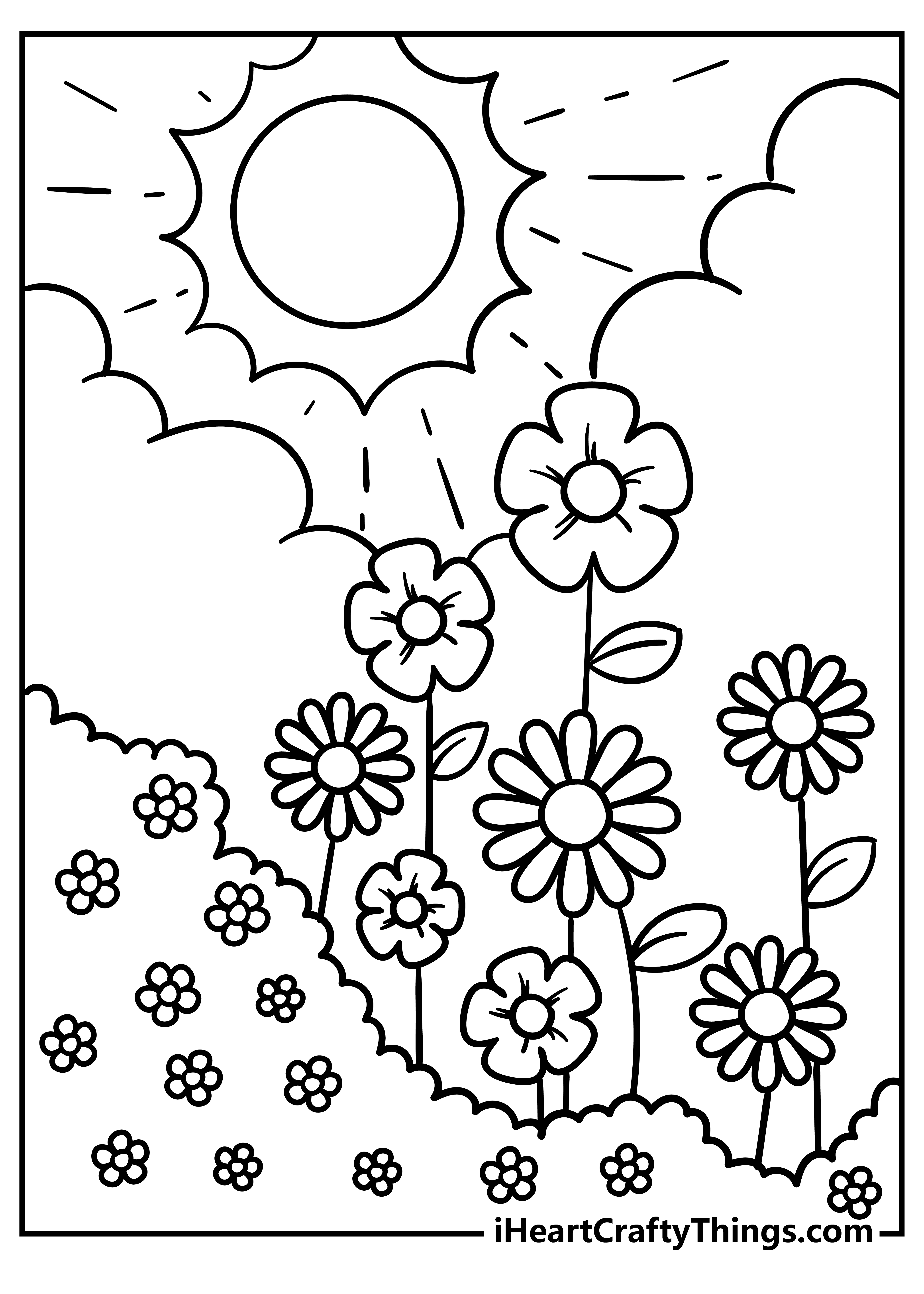 flower garden coloring pages for adults