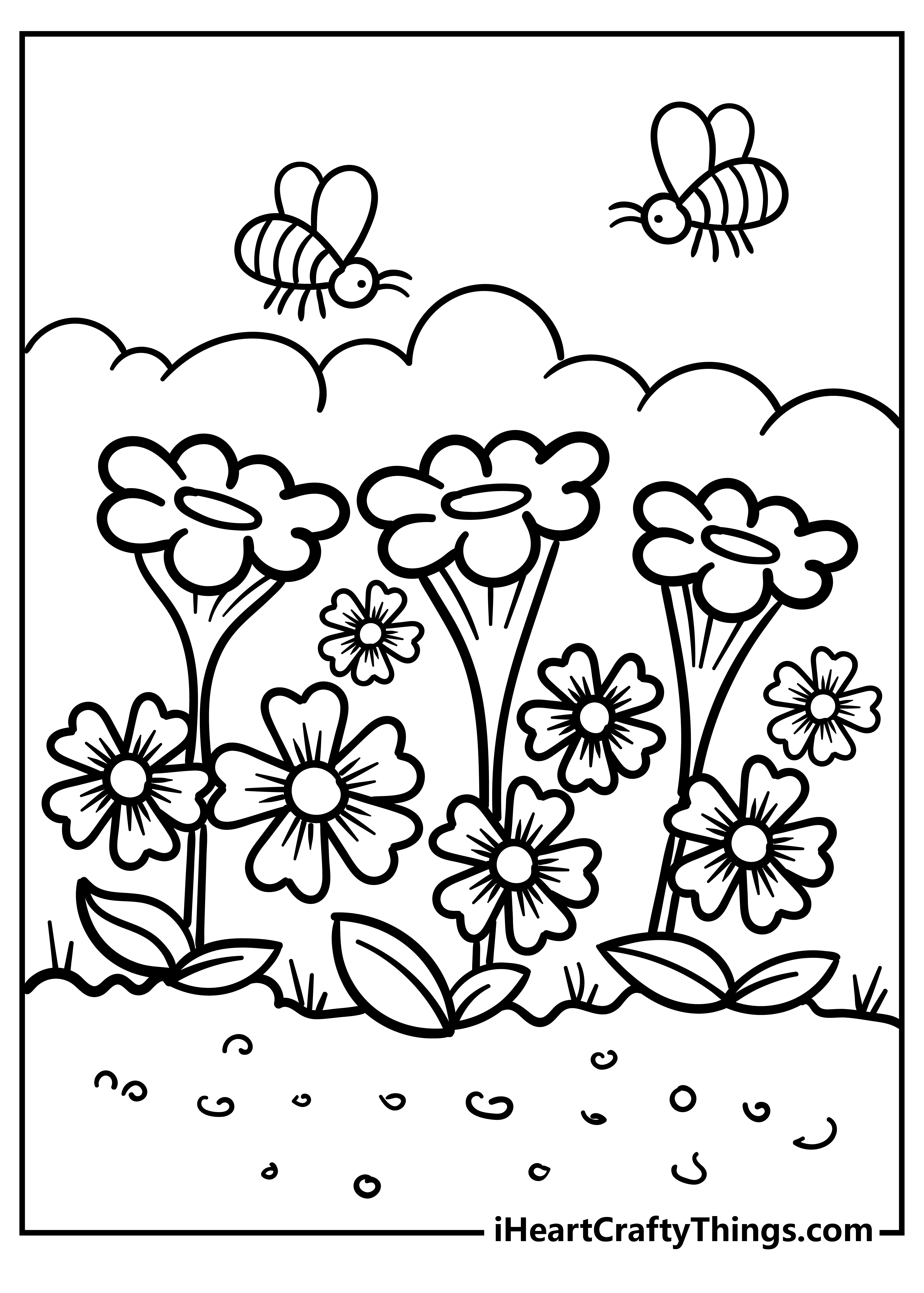 Garden Coloring Pages for adults free printable