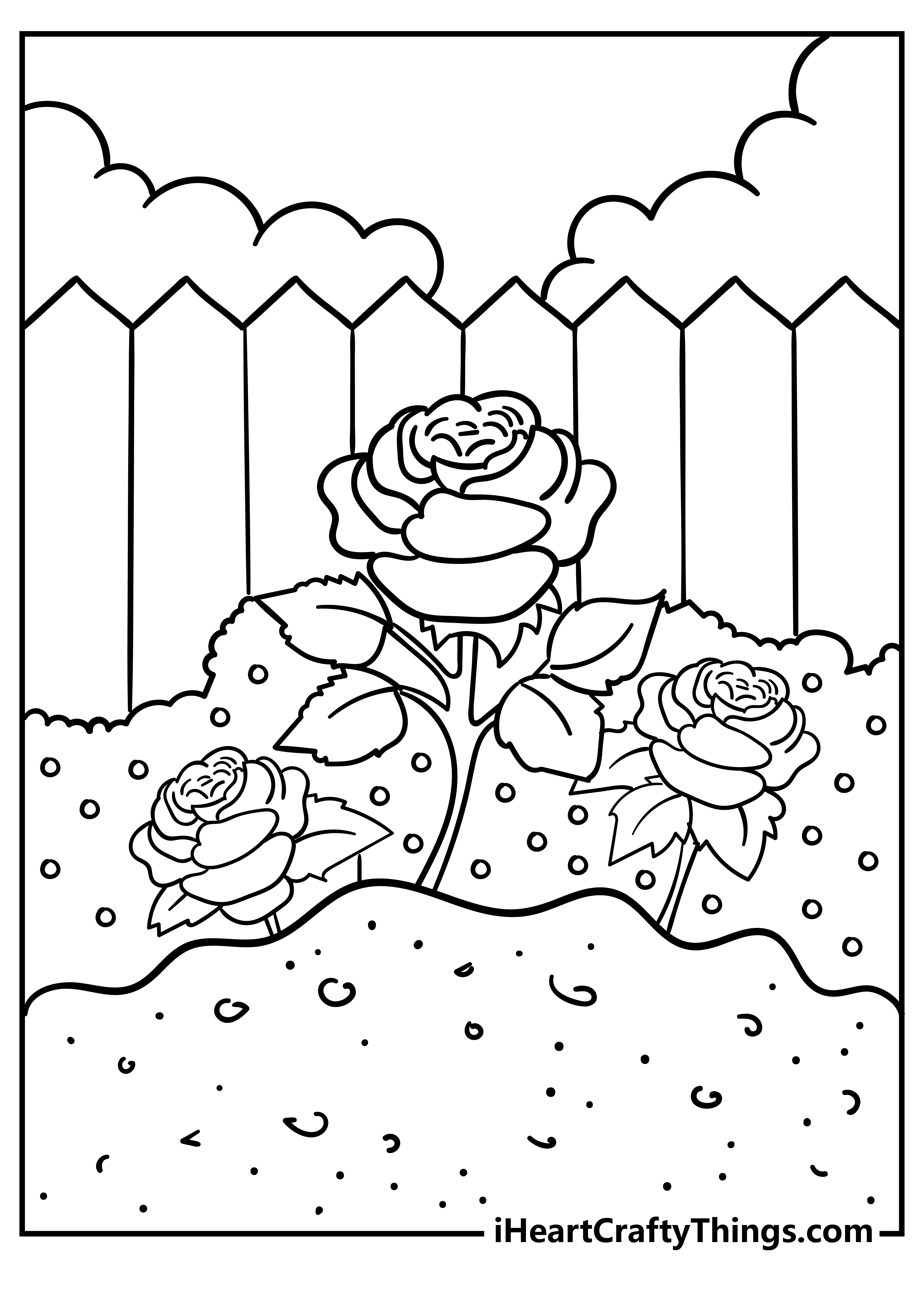 Garden Coloring Pages for adults free printable