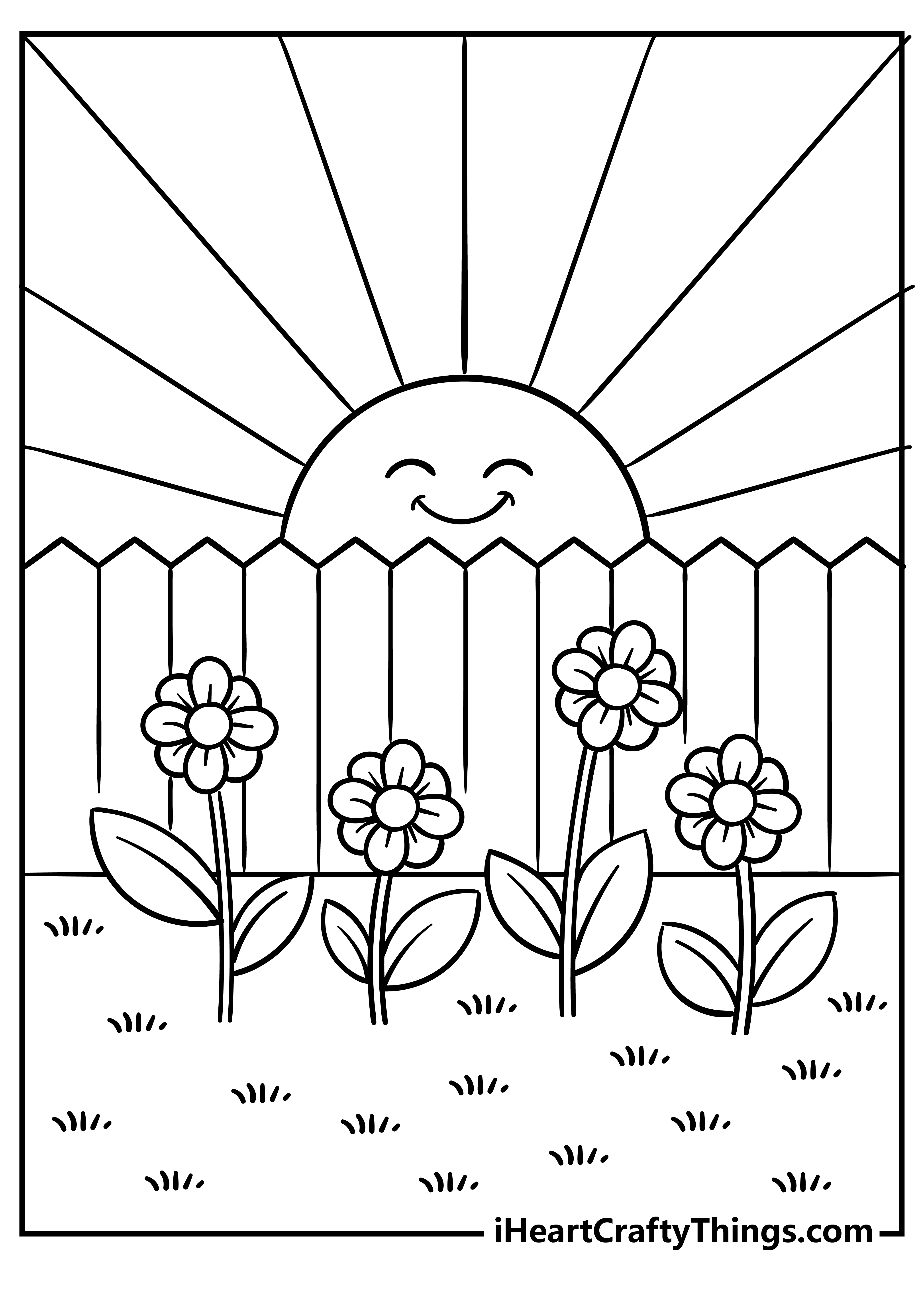 Garden Coloring Pages for preschoolers free printable