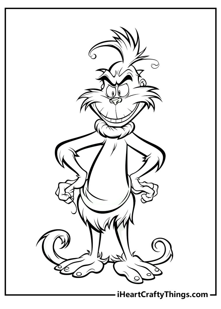 Grinch Coloring Pages (100% Free Printables)