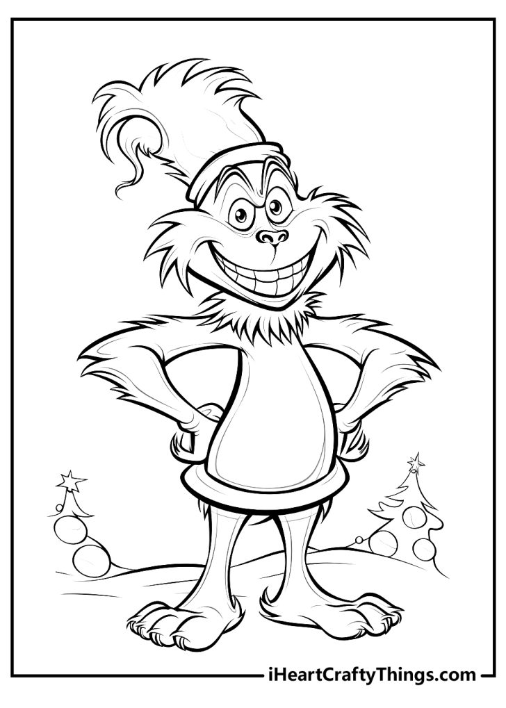 Grinch Coloring Pages (100% Free Printables)