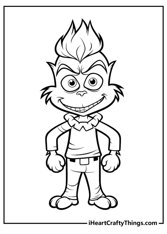 cute grinch coloring pages for kids