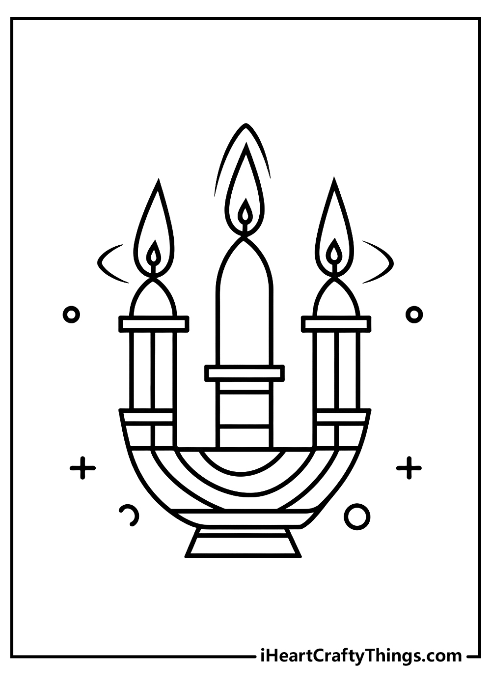 black-and-white Hanukkah coloring printable