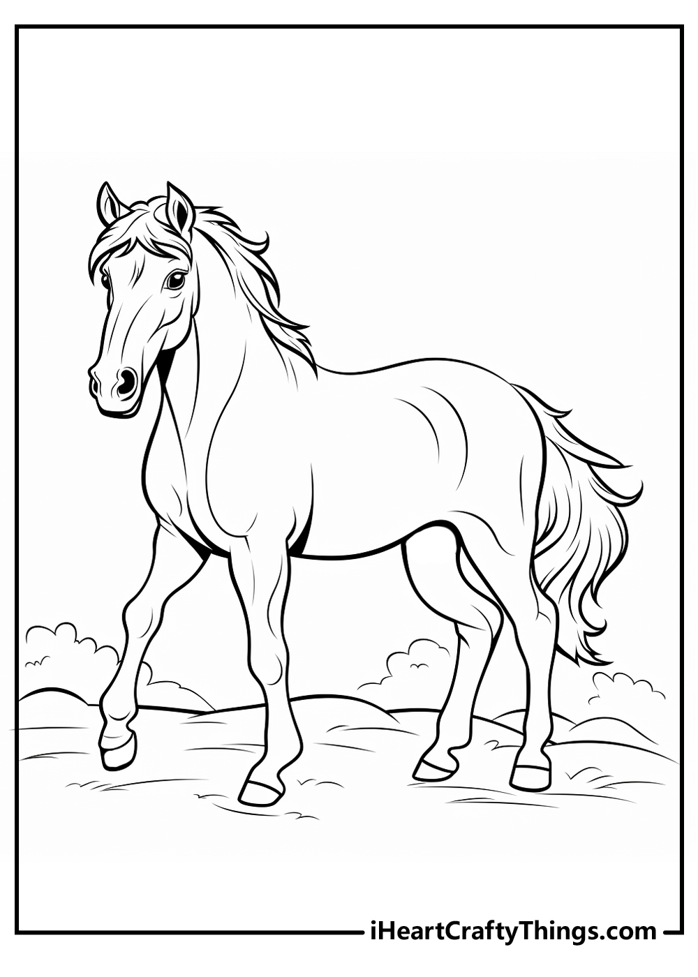 new horse coloring printables