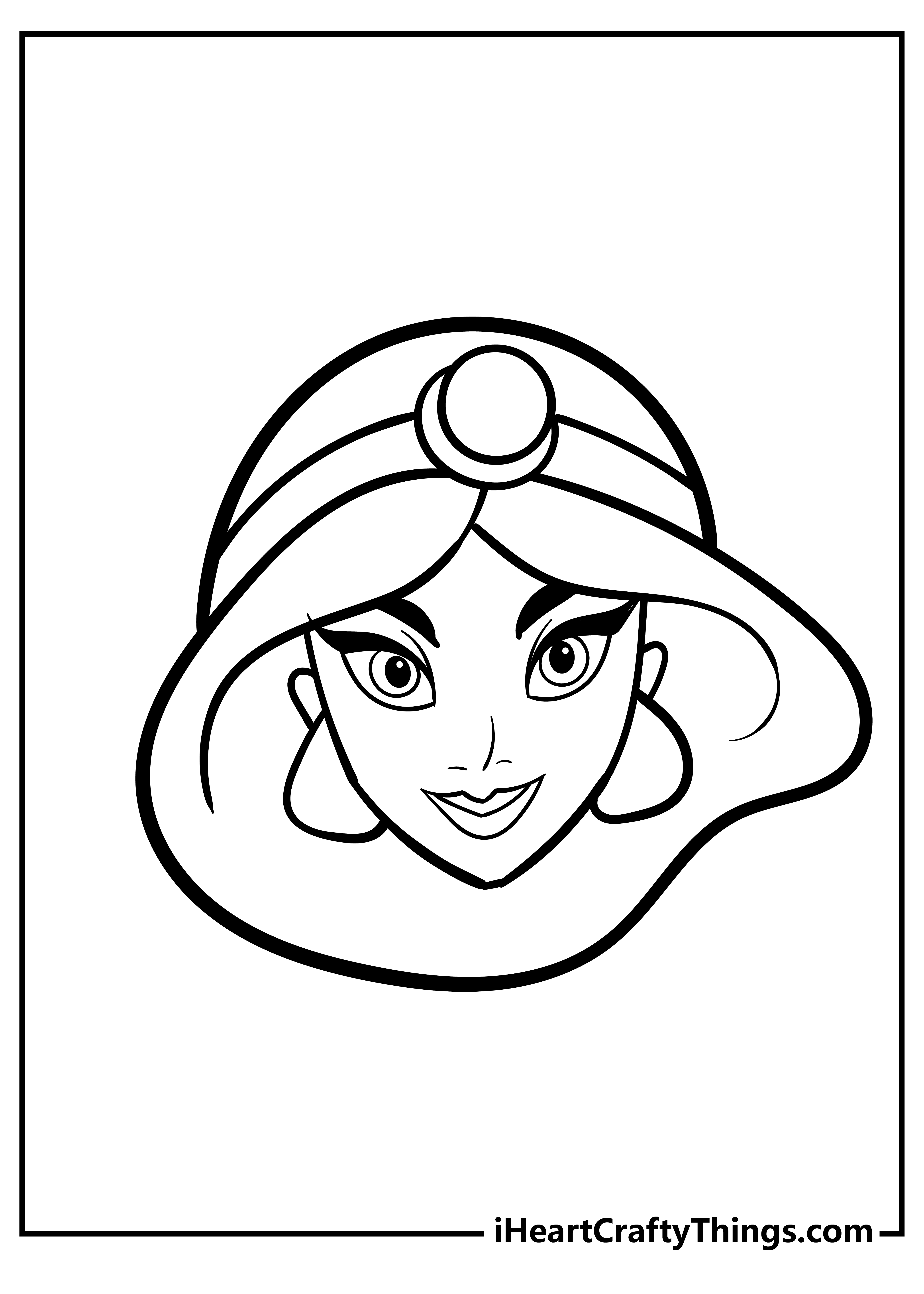Jasmine Easy Coloring Pages