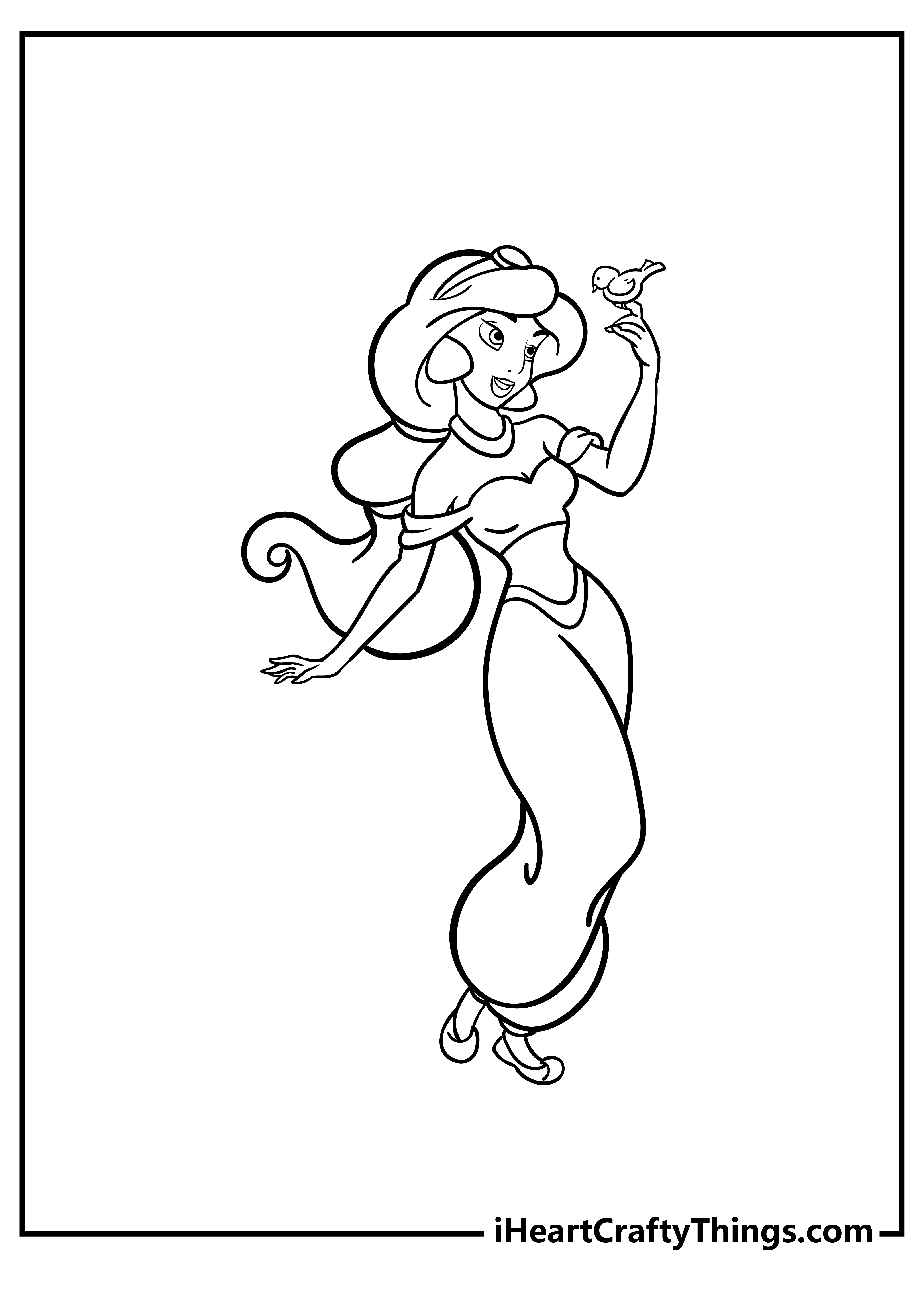 Download Coloring Page Jasmine Background Coloring Page