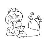 Jasmine Coloring Pages free printable