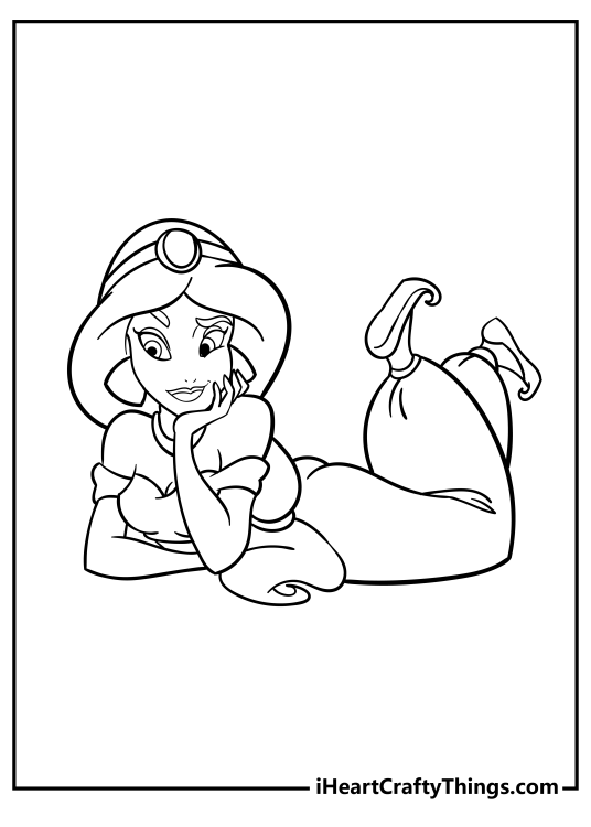 990  Coloring Pages Disney Jasmine  Latest Free
