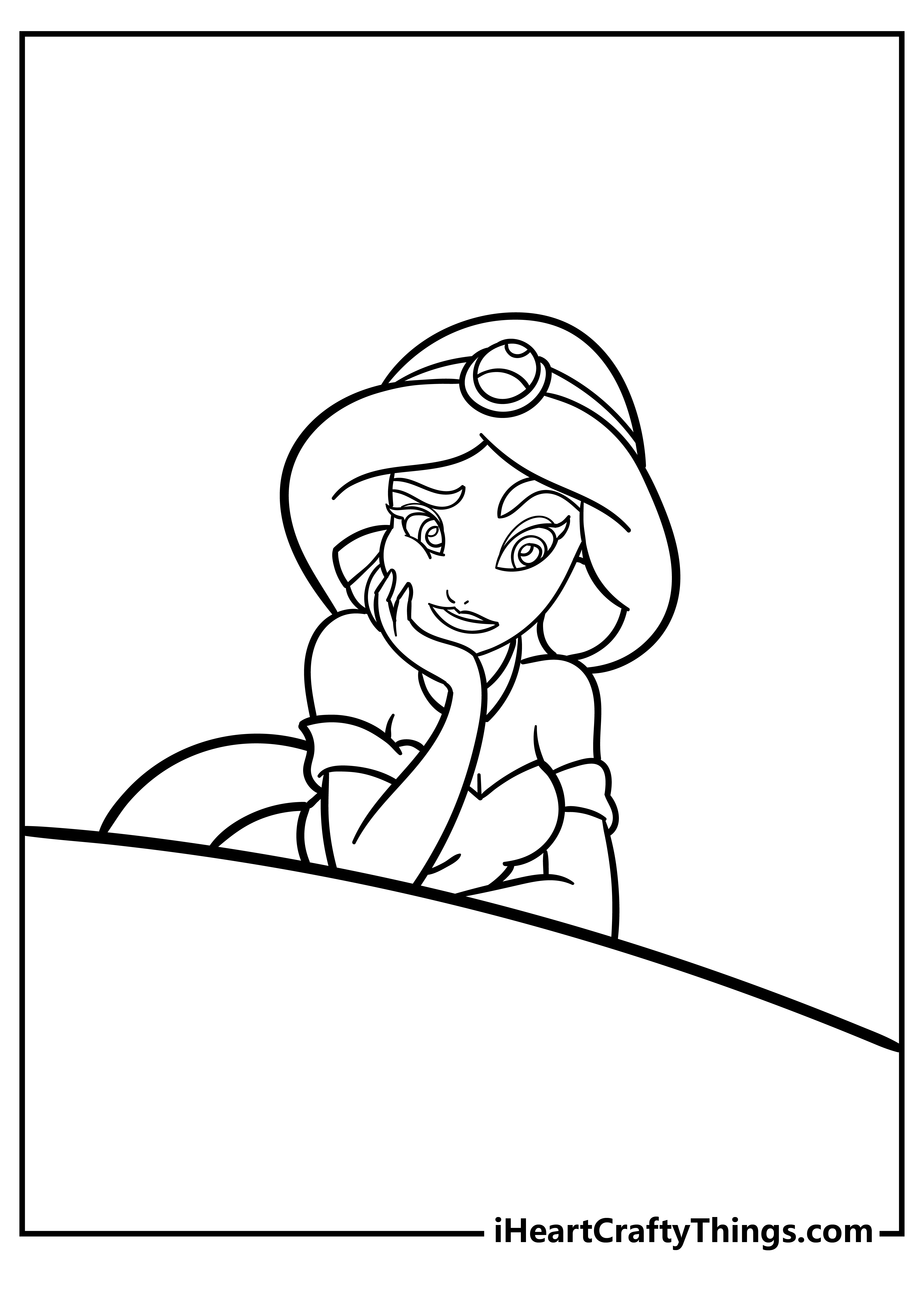 Jasmine Coloring Sheet for children free download