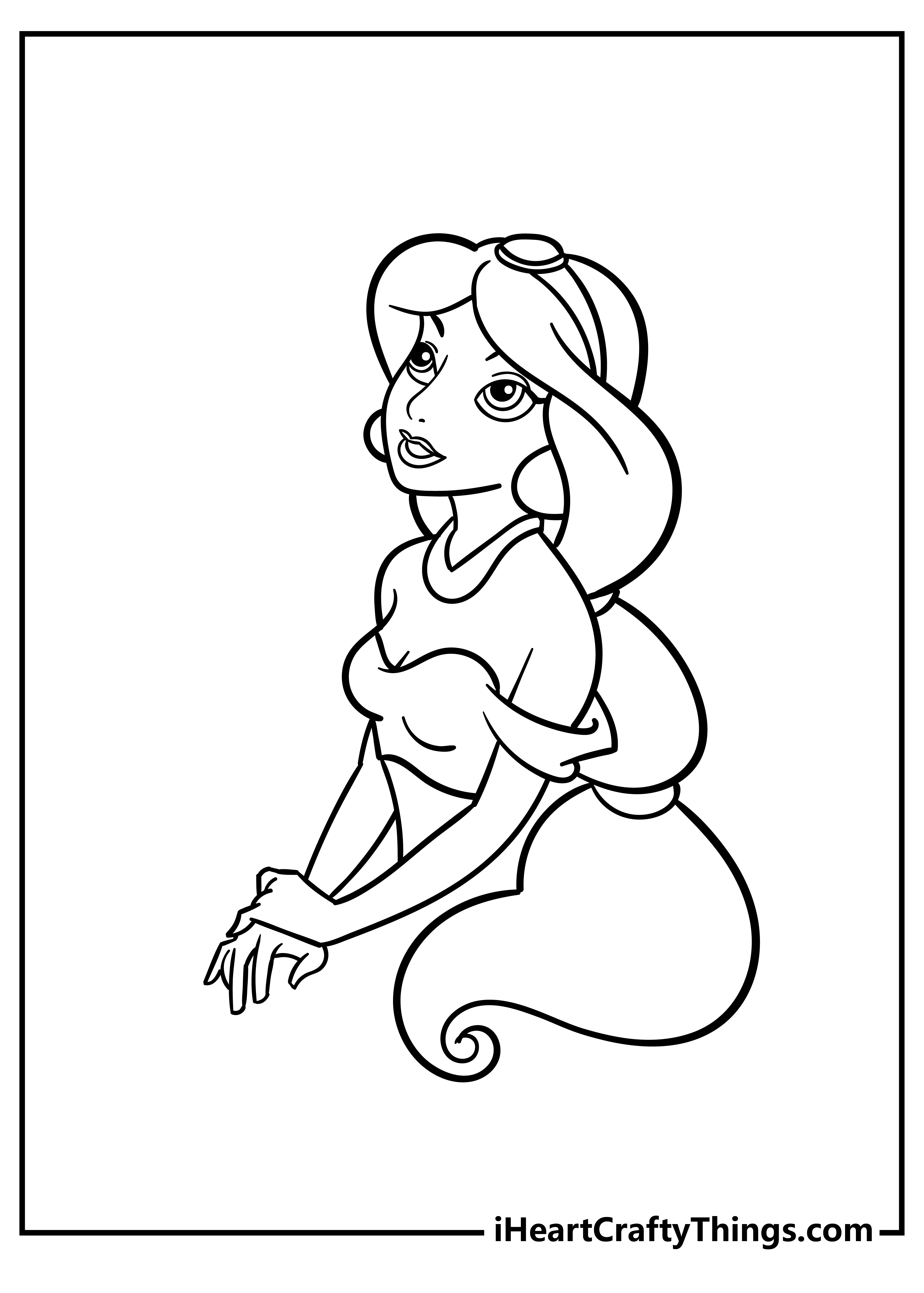 Jasmine Coloring Book for adults free download