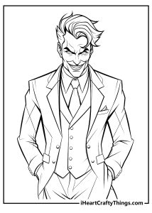 Joker Coloring Pages (100% Free Printables)