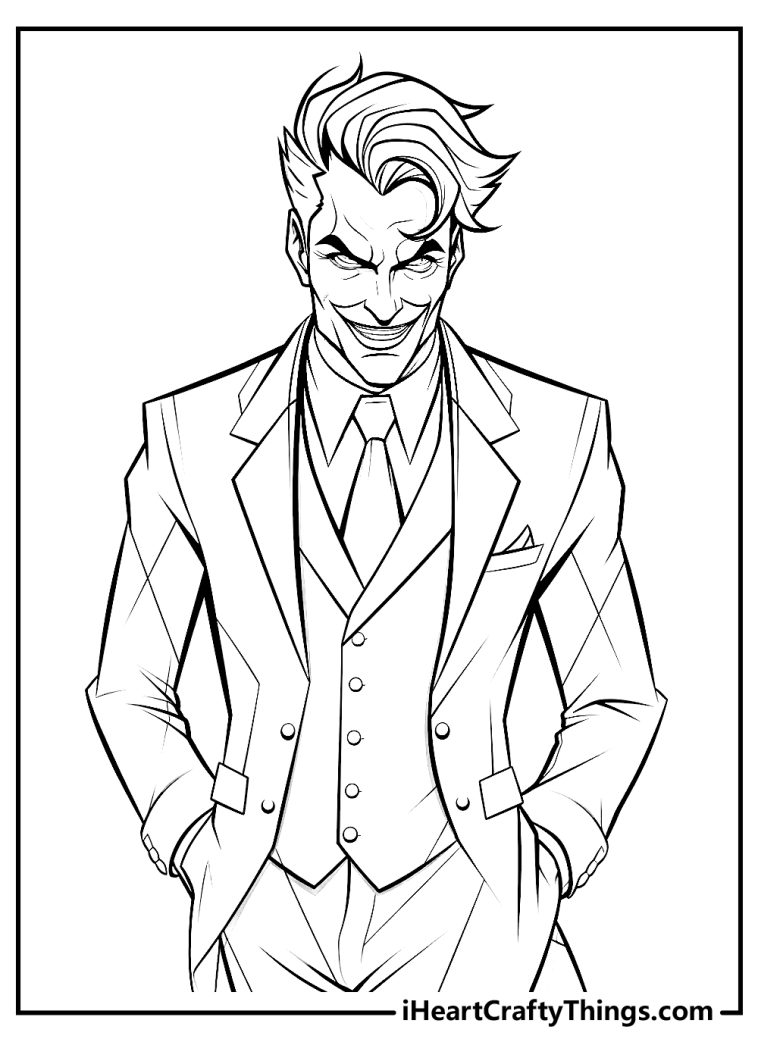 20 Joker Coloring Pages (100% Free Printables)