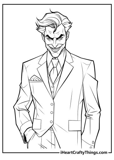 Joker Coloring Pages (100% Free Printables)