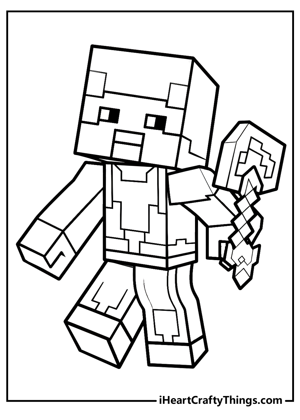 minecraft herobrine coloring pages