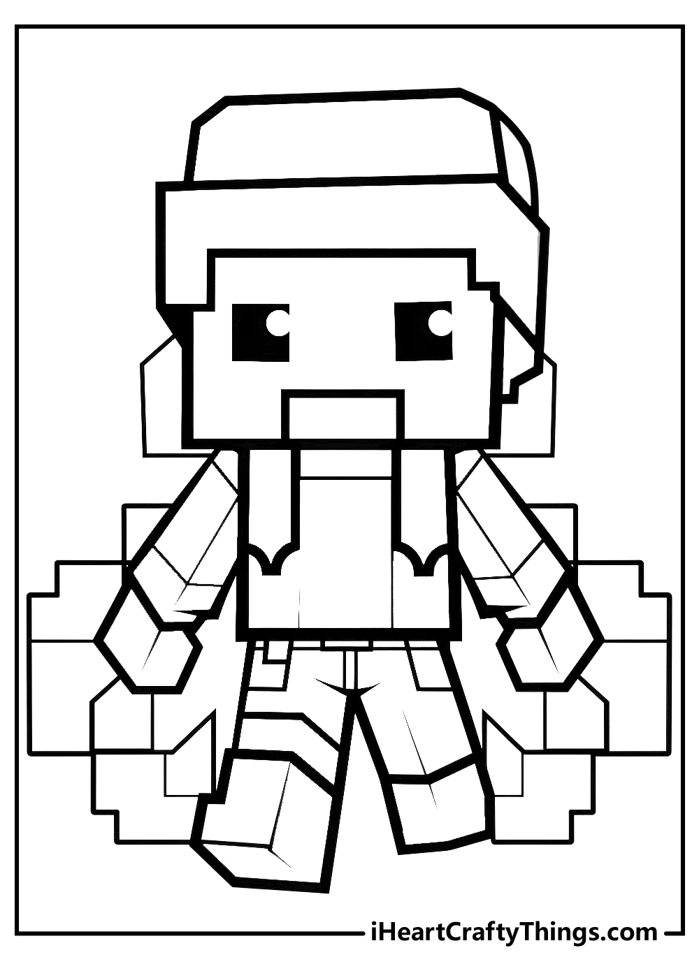 minecraft coloring pages cat