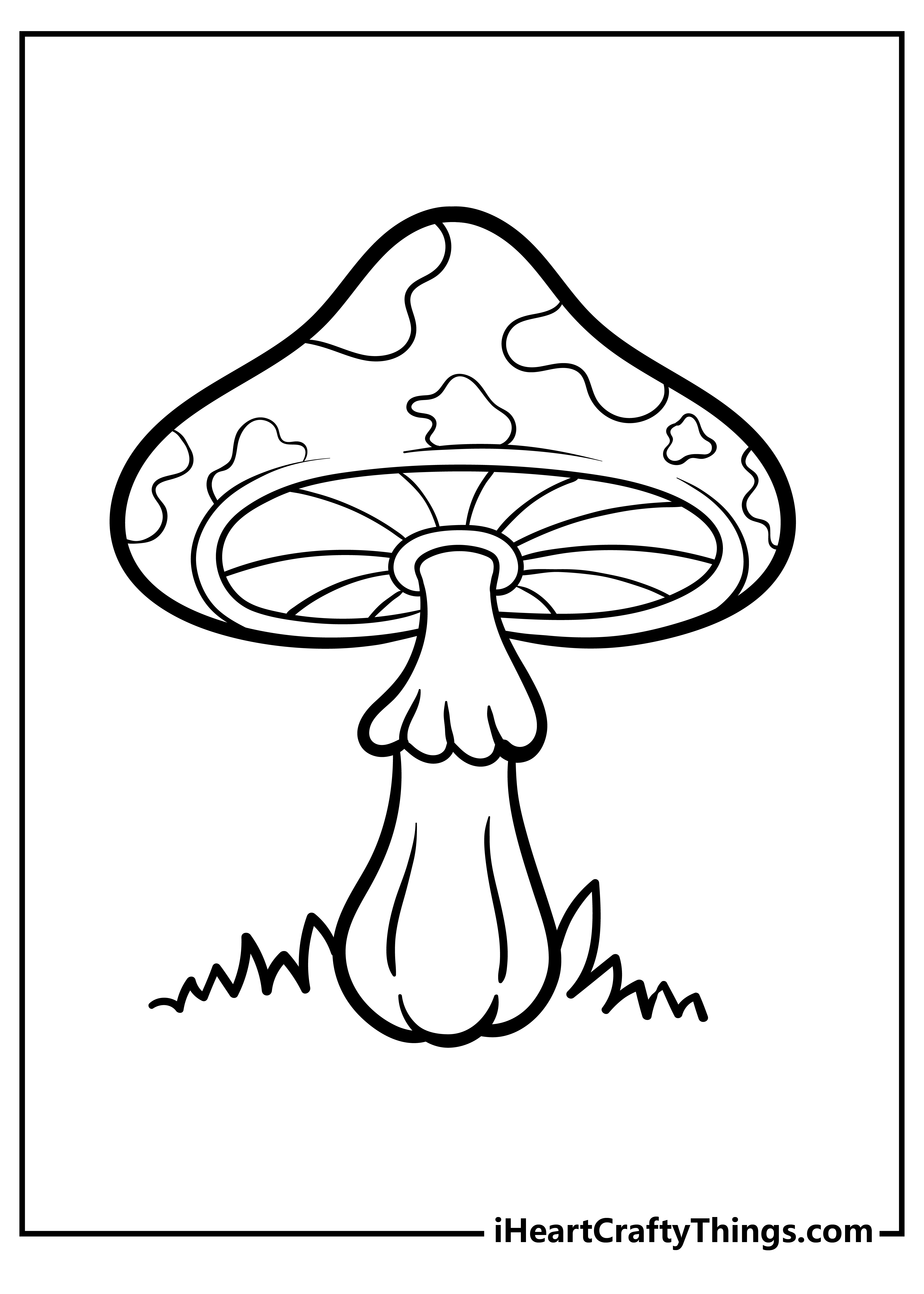 Mushroom Coloring Pages for kids free download