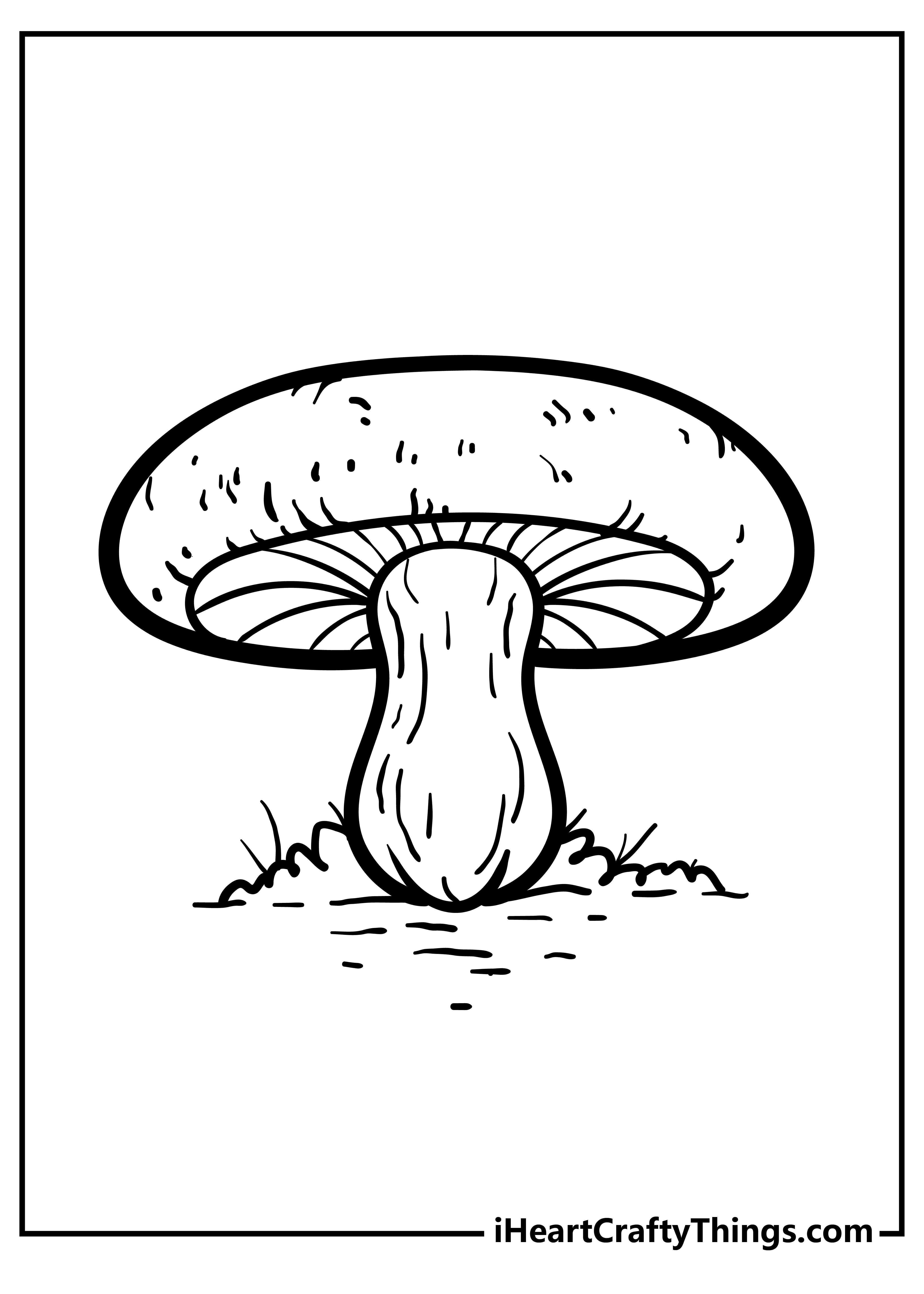 Mushroom Coloring Pages for kids free download
